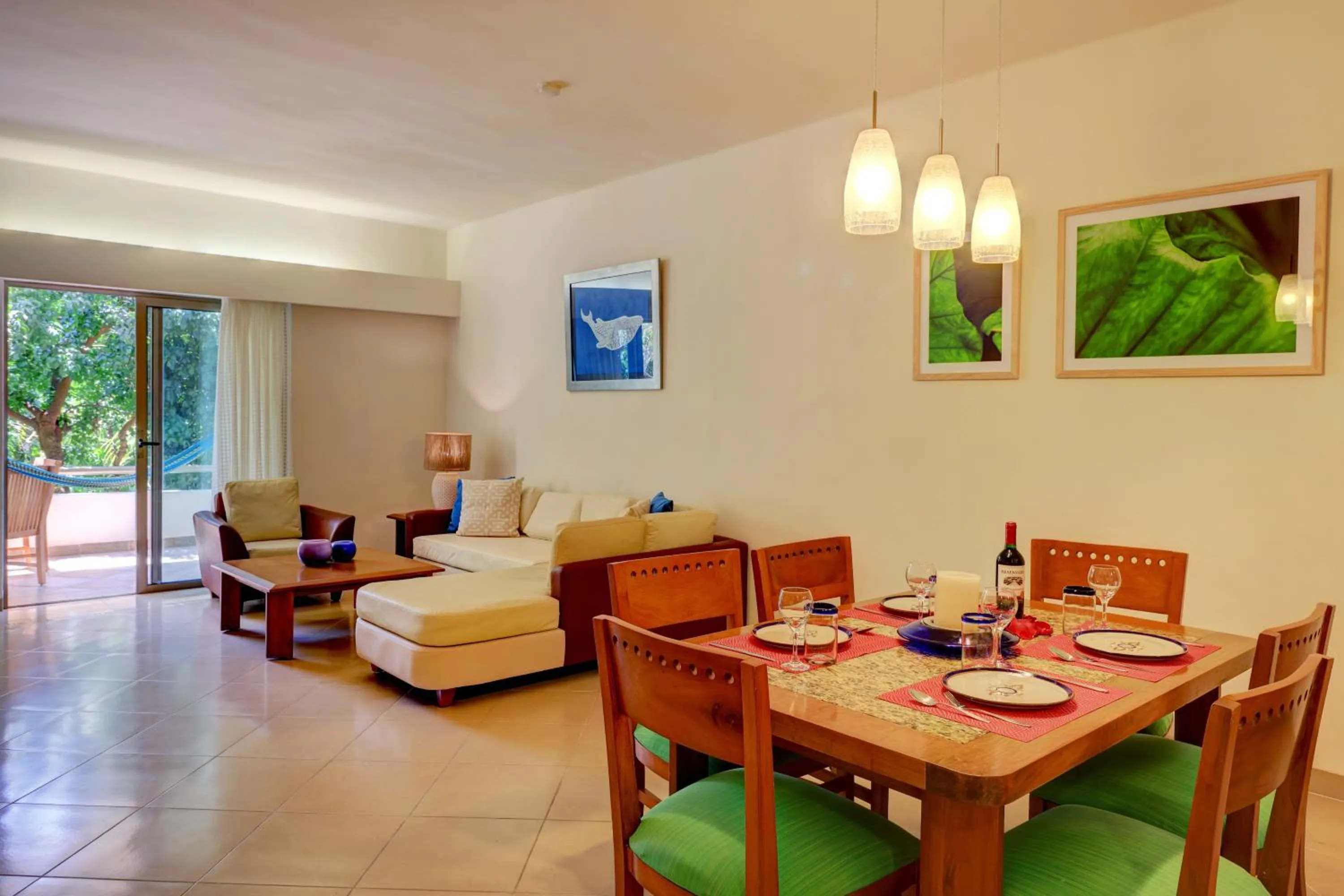 Living room in Riviera Maya Suites