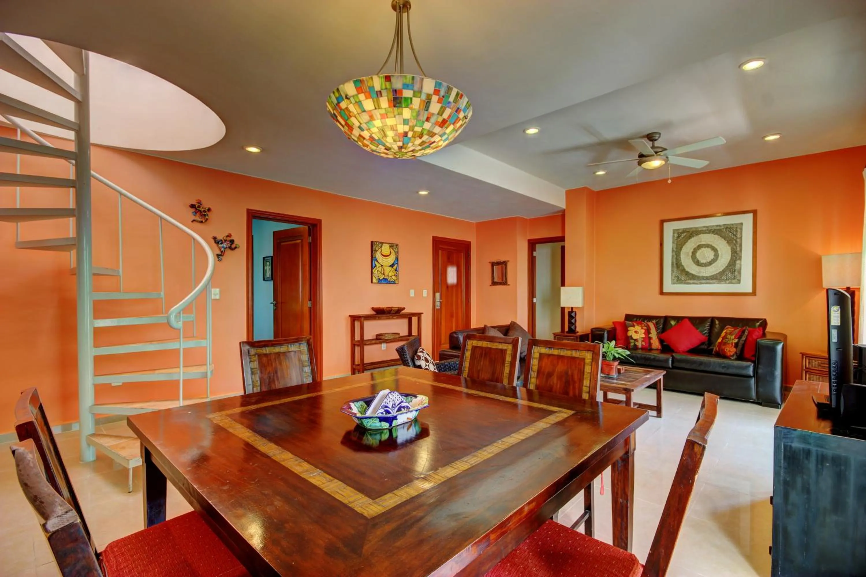 Living room in Riviera Maya Suites