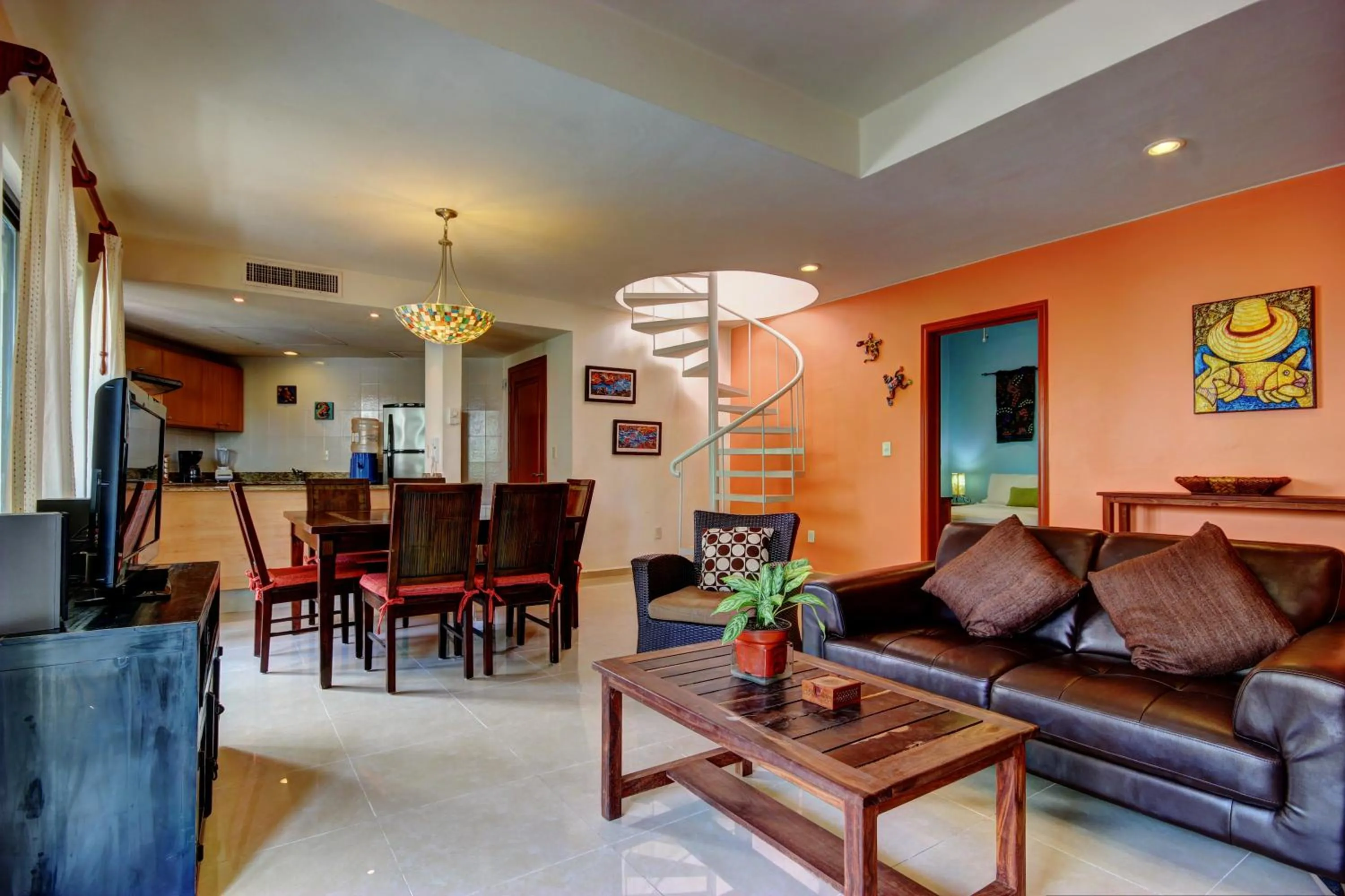 Living room in Riviera Maya Suites
