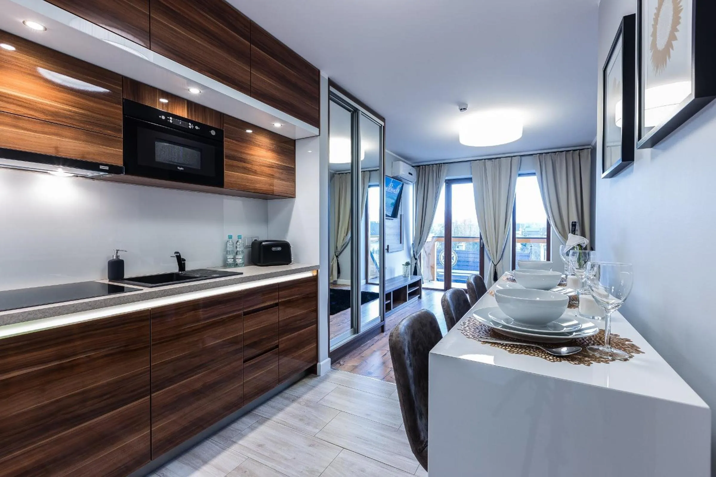 Kitchen or kitchenette in Aparthotel Góralski Spa & Restaurant