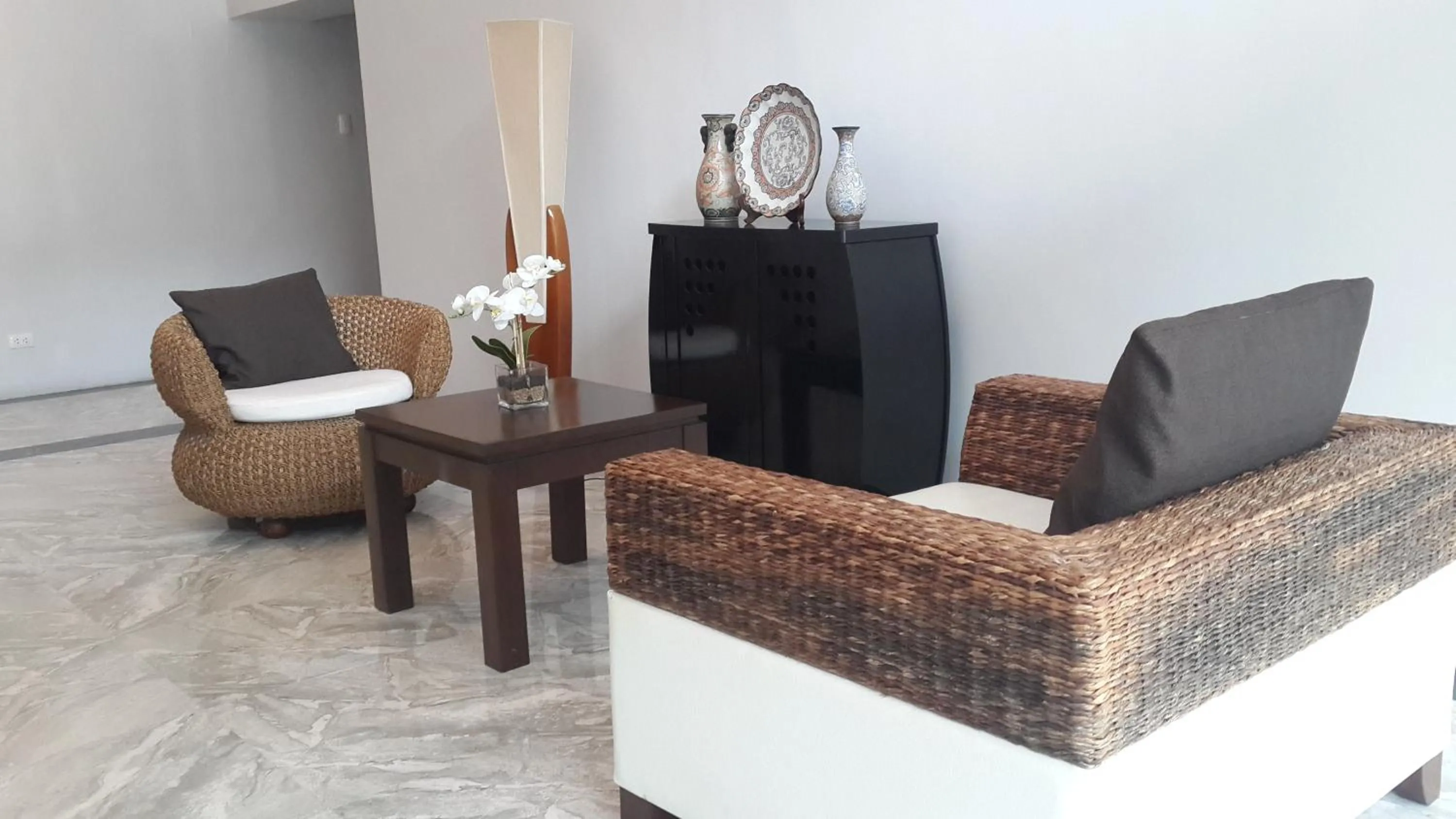 Seating area in YBC Grand Hotel