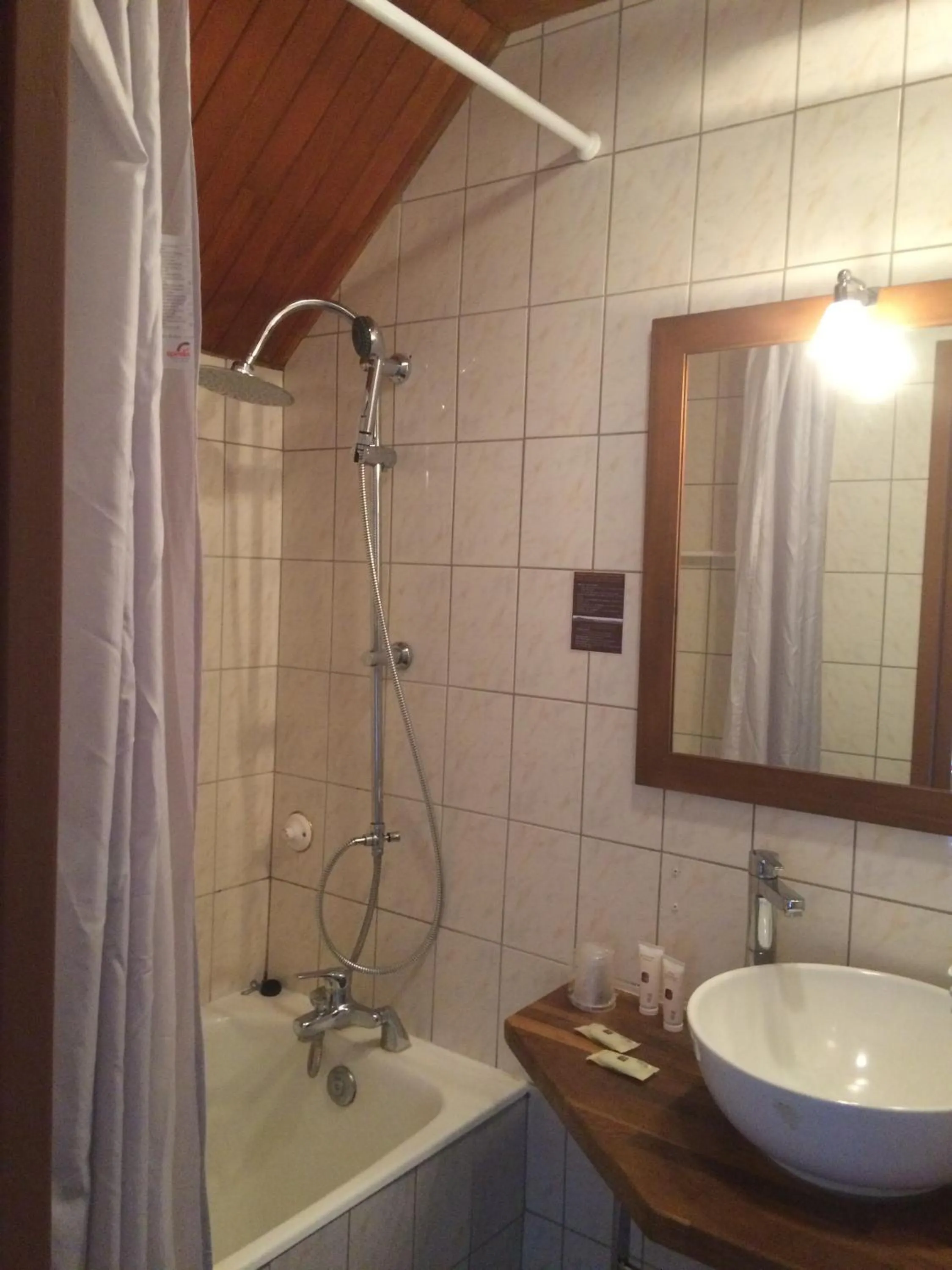 Bathroom in Auberge de la Petite Ferme, Super-Besse Est, The Originals Relais