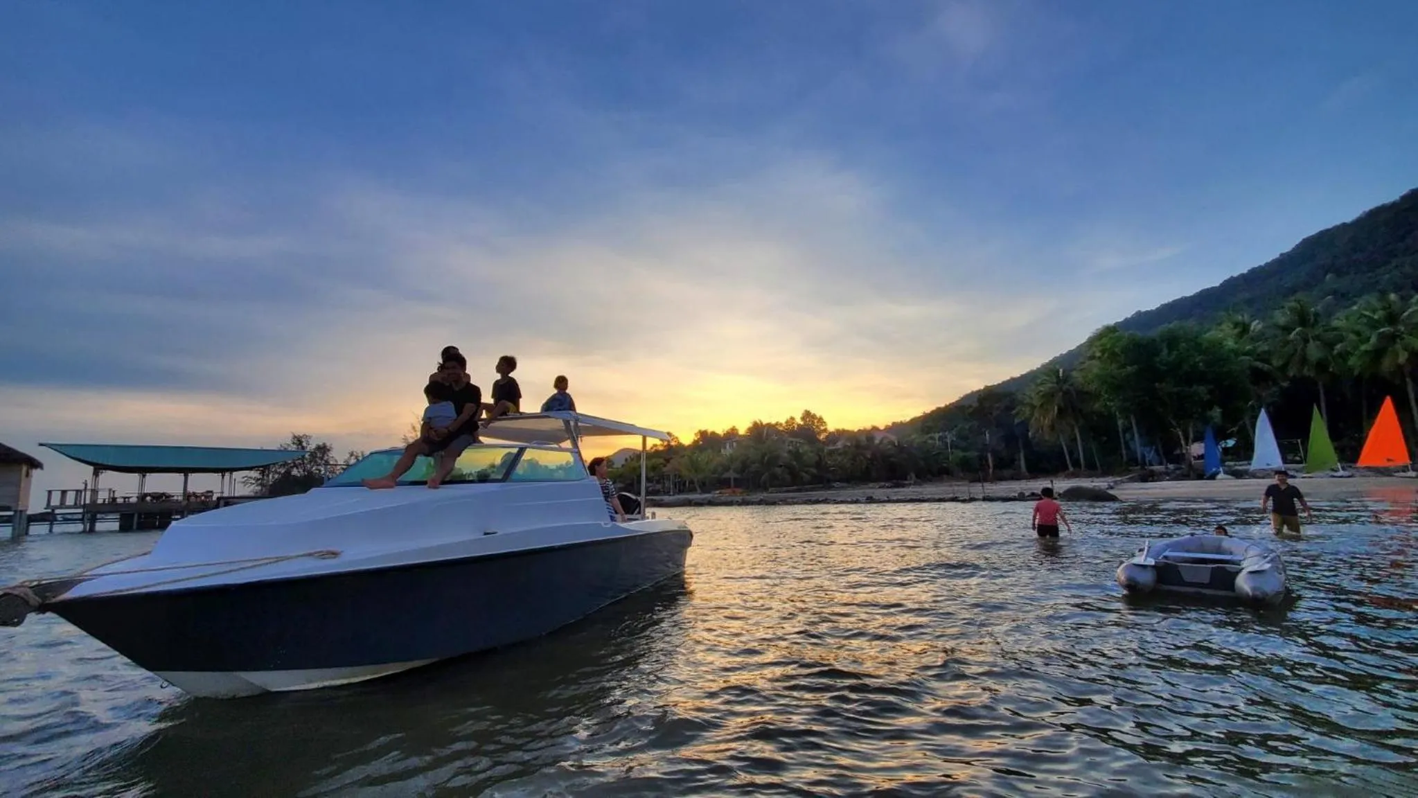 People in Freedom Beach Resort