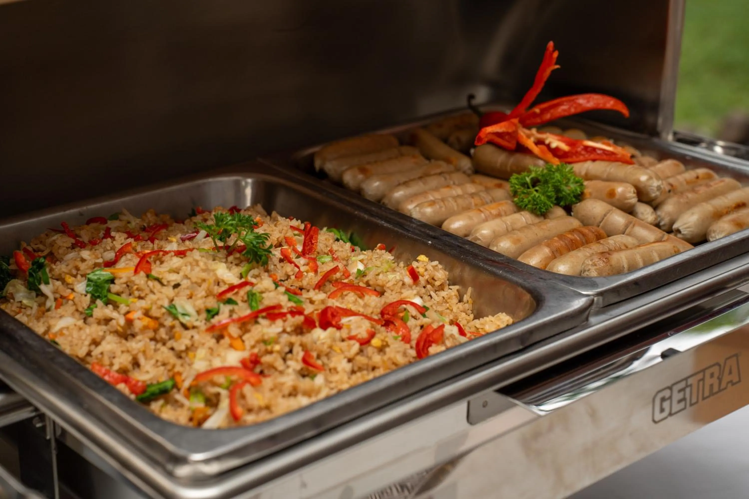 Buffet breakfast in Dewi Sri Hotel