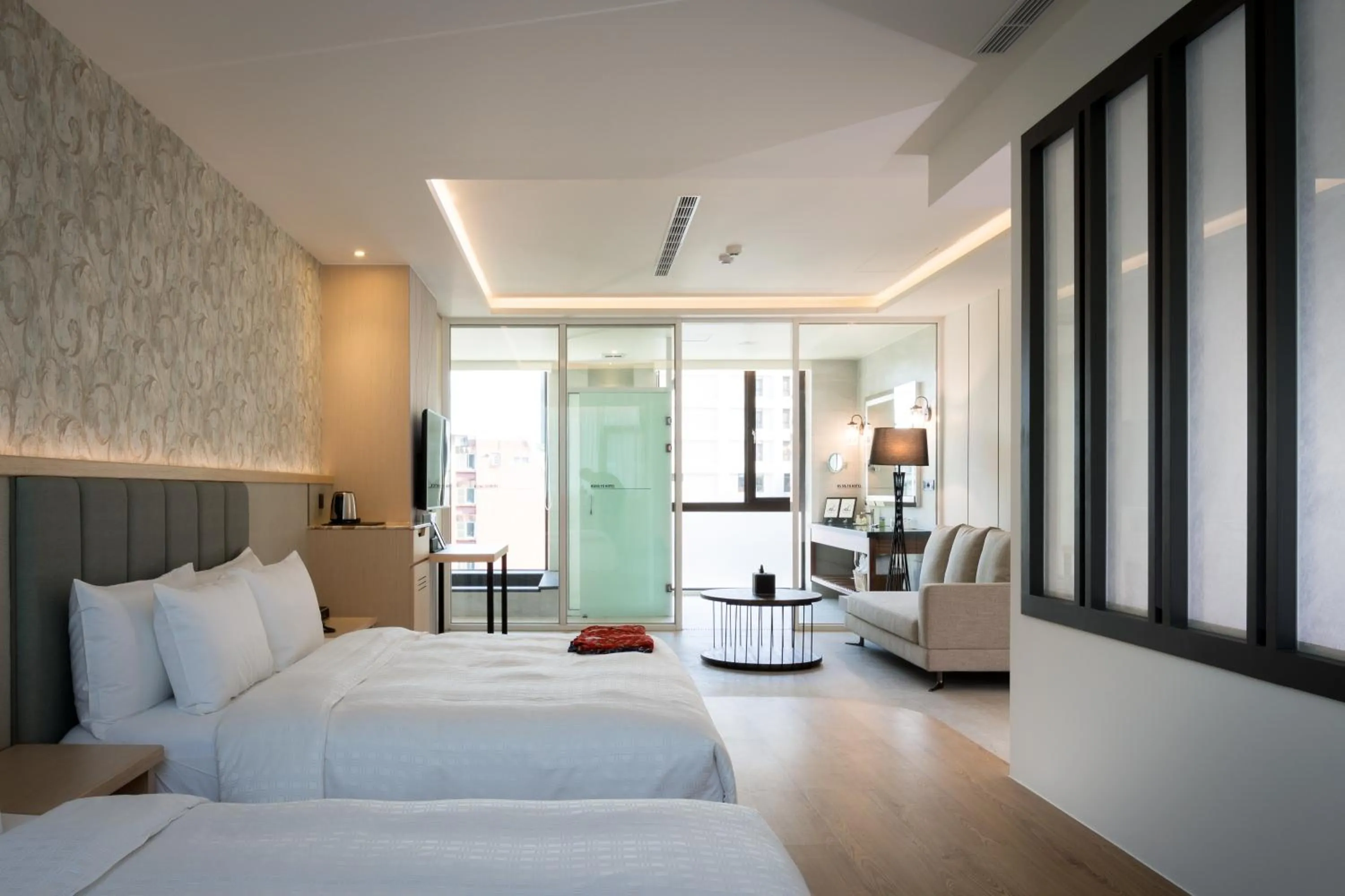 Bed in Hsing Fu Hot Spring Hotel