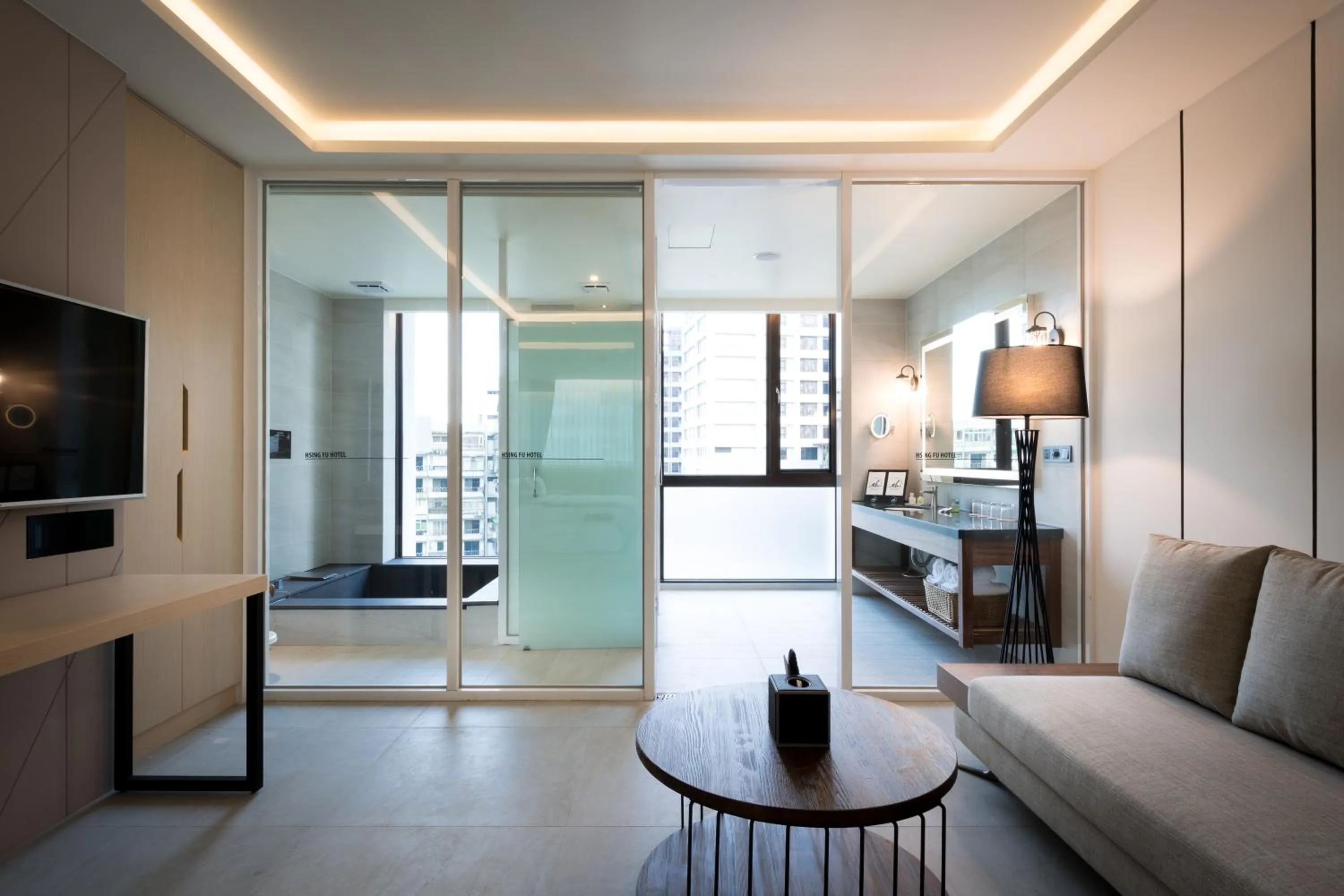 Living room in Hsing Fu Hot Spring Hotel