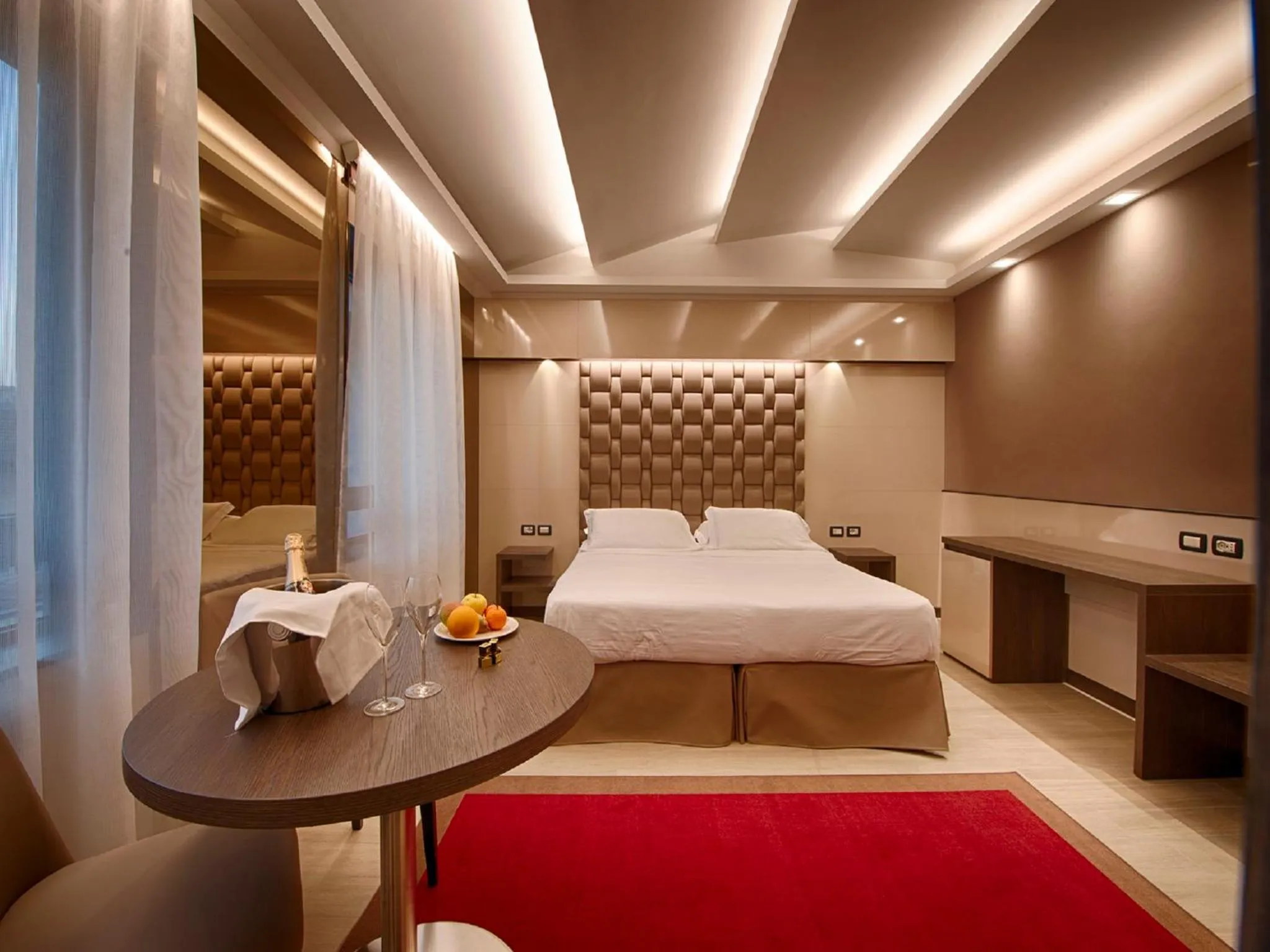 Seating area, Bed in Hotel Guerro