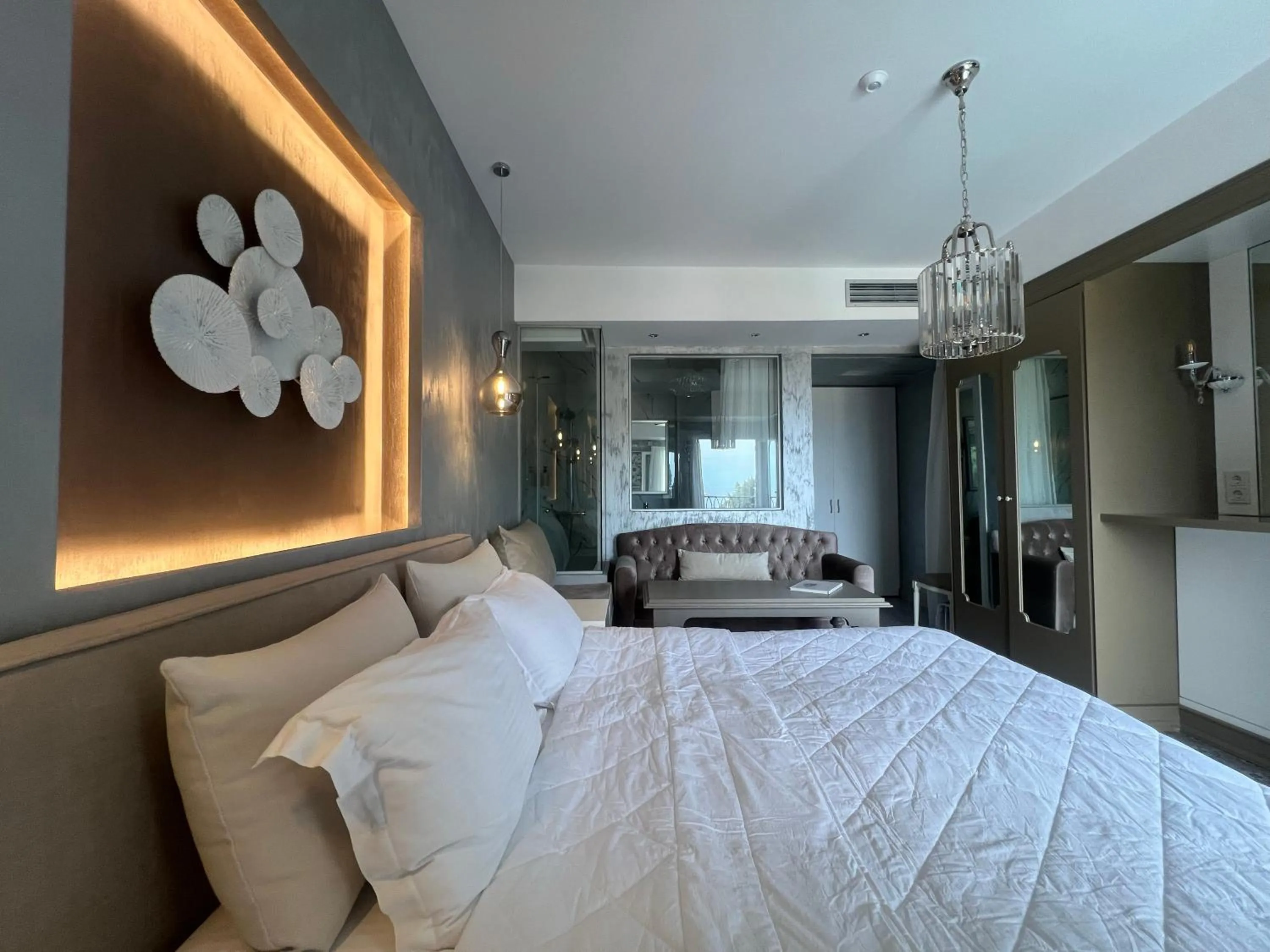 Living room, Bed in Irida Parga