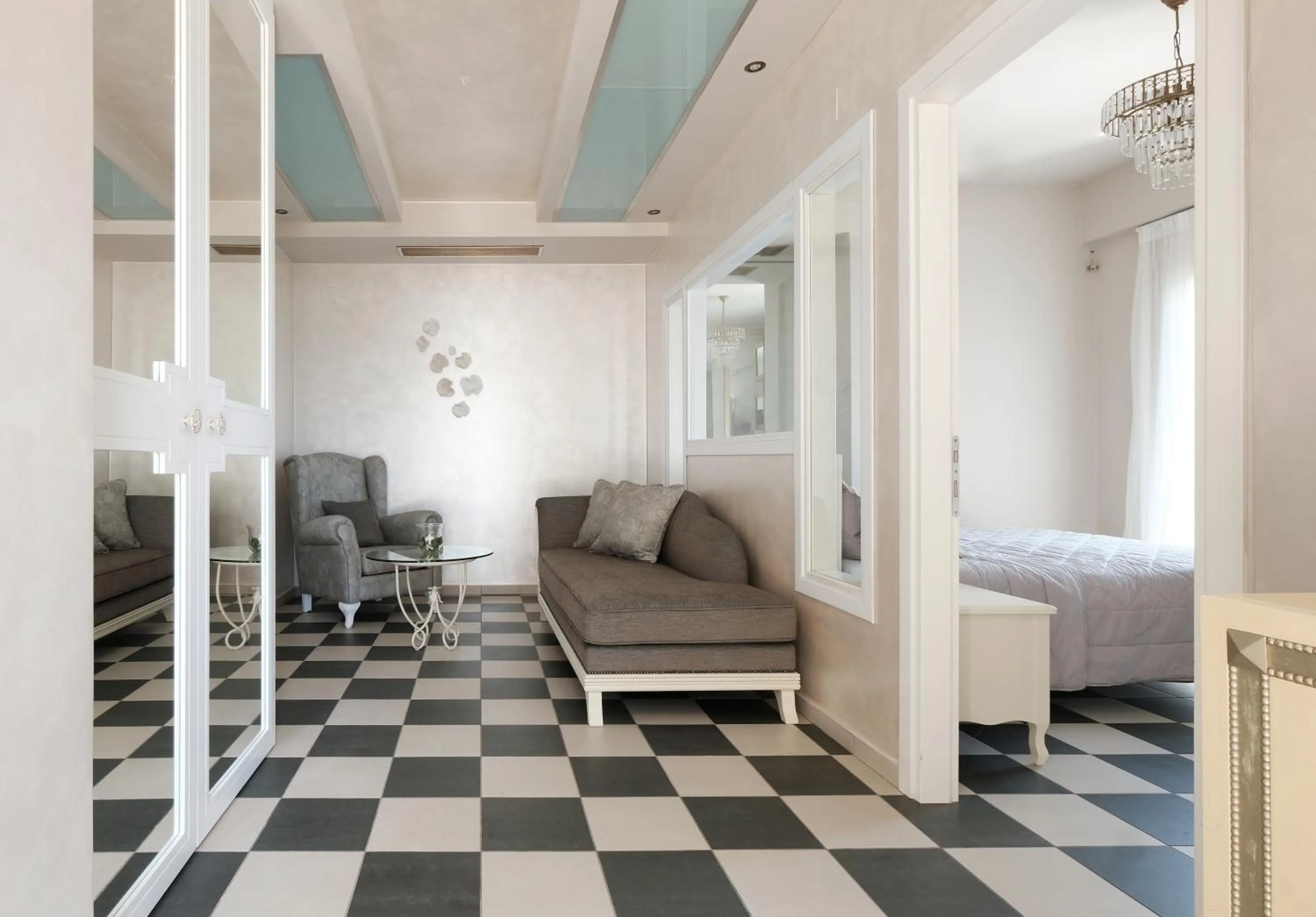 Living room, Bed in Irida Parga