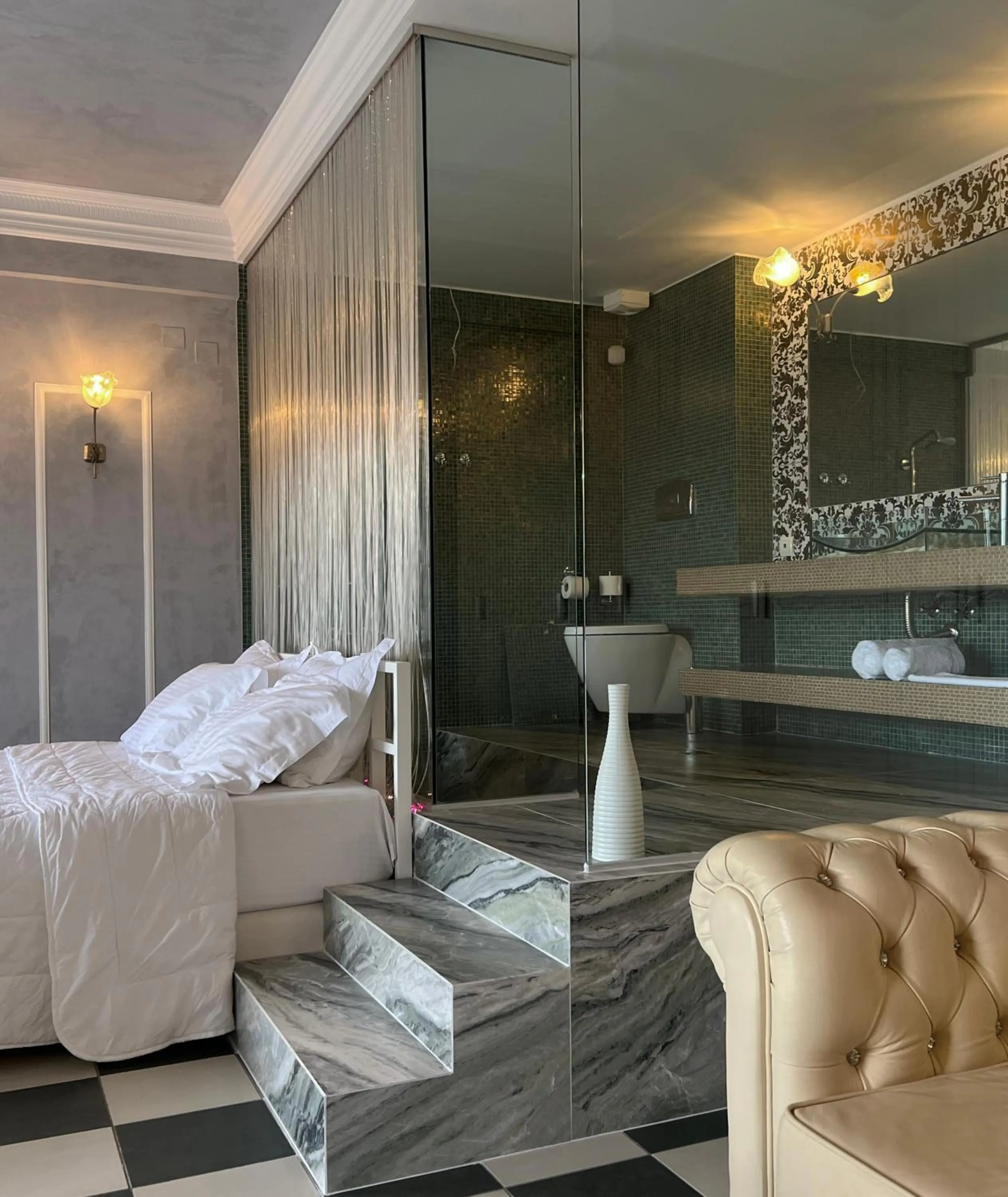 Bathroom, Bed in Irida Parga