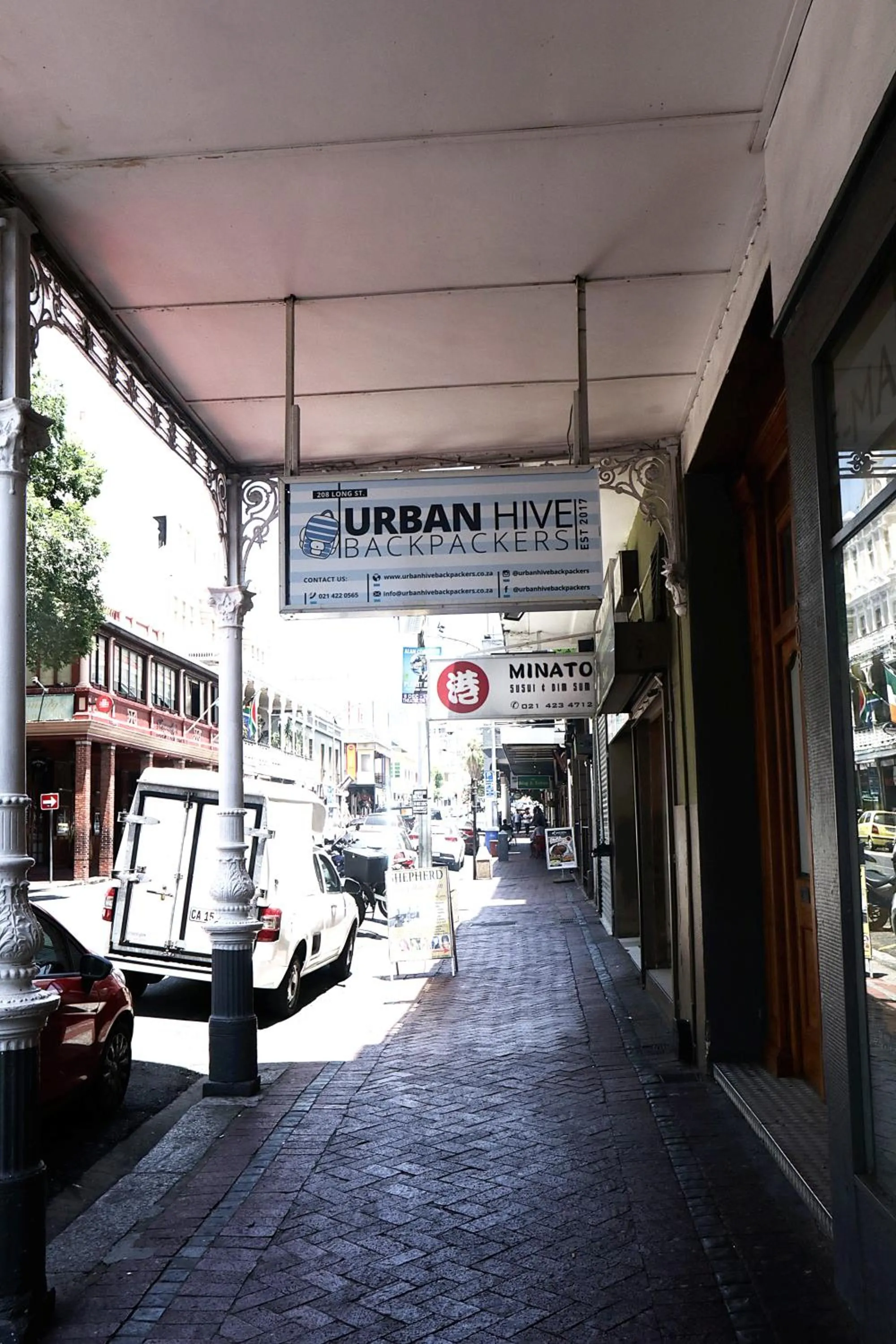 Street view in Urban Hive Backpackers