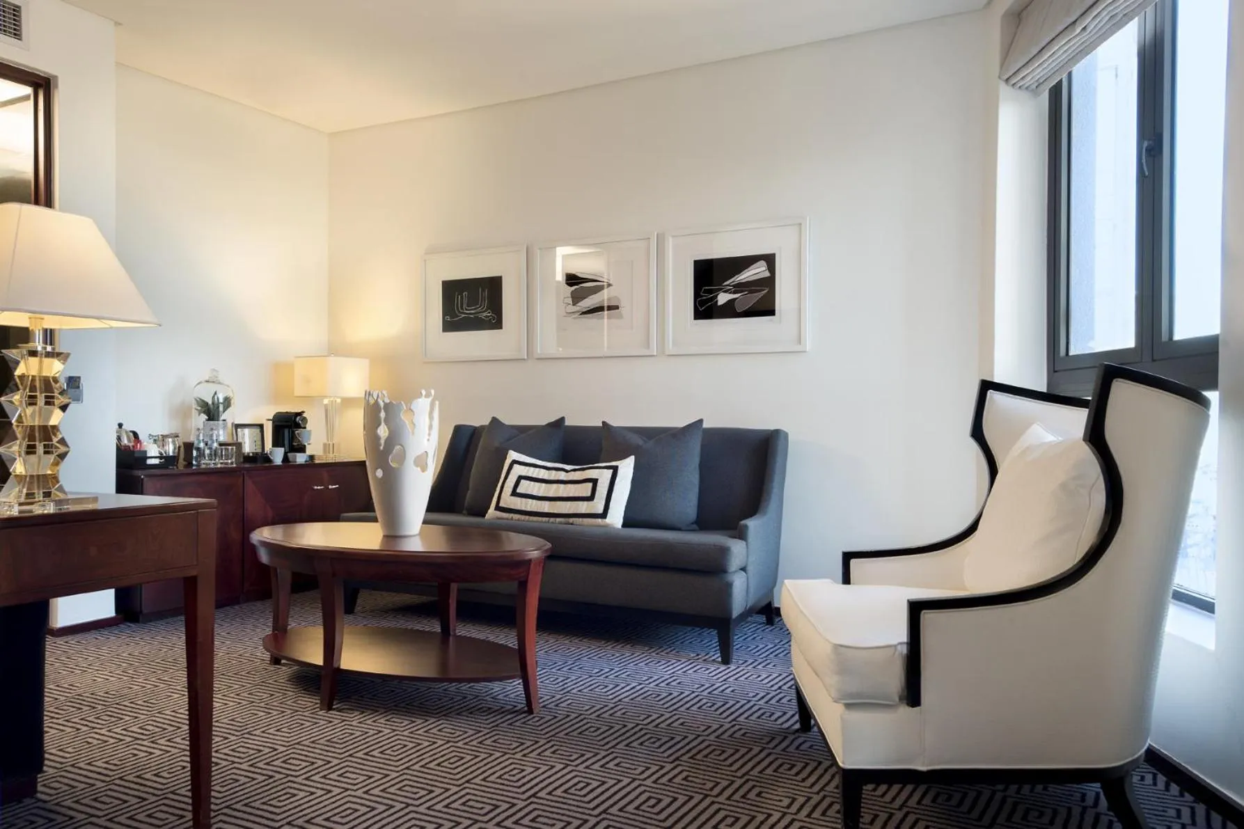 Seating area in DAVINCI Hotel on Nelson Mandela Square