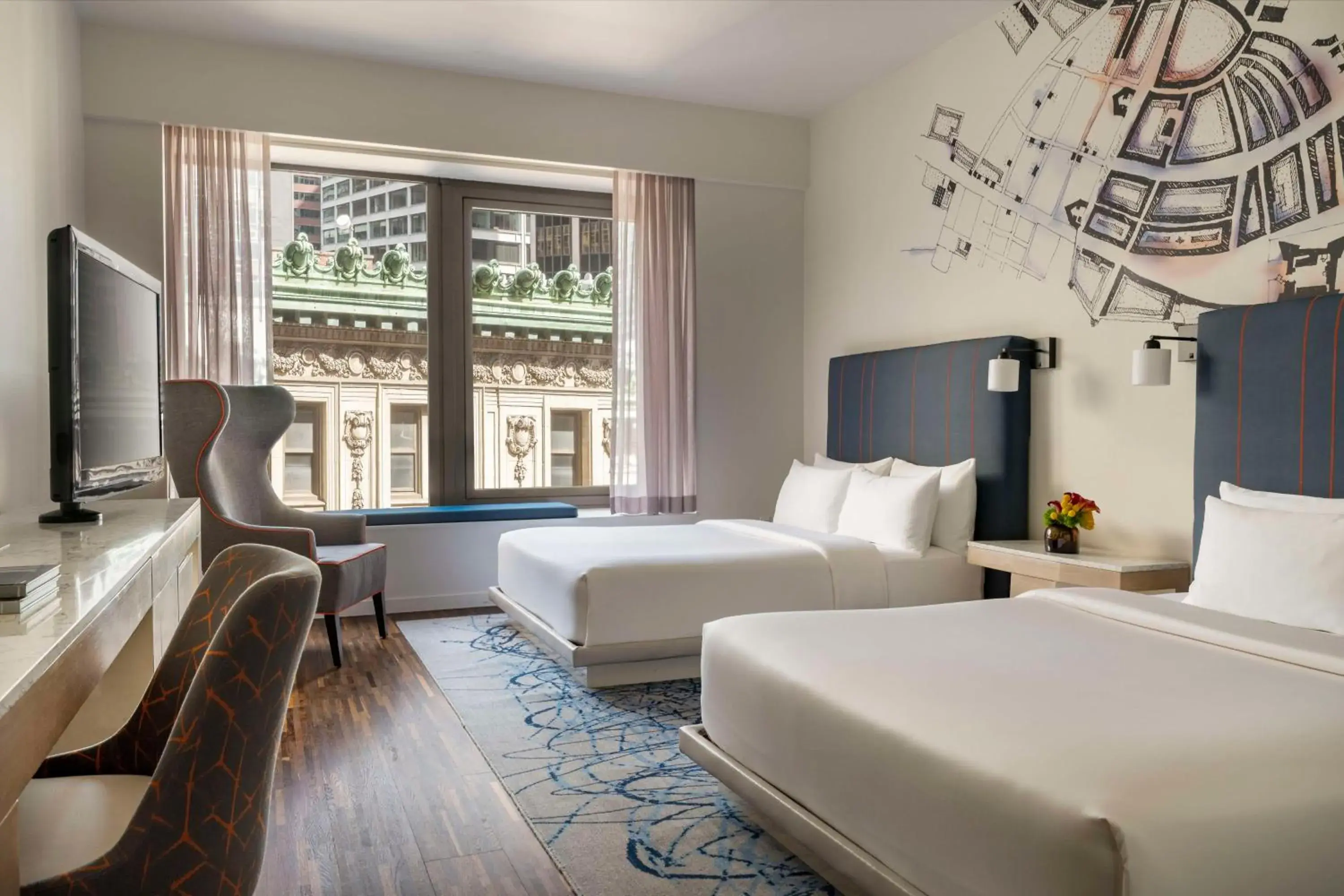 Double Room with Two Double Beds and Accessible Shower - Disability Access in Hyatt Centric Wall Street New York Double Room with Two Double Beds and Accessible Shower - Disability Access in Hyatt Centric Wall Street New York