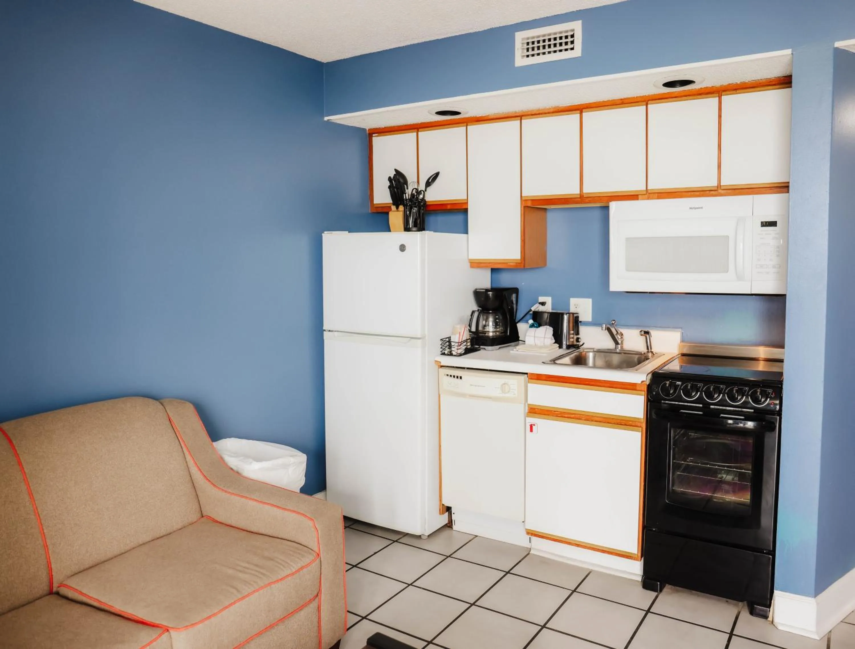 kitchen in Ocean Club Resort Myrtle Beach a Ramada by Wyndham