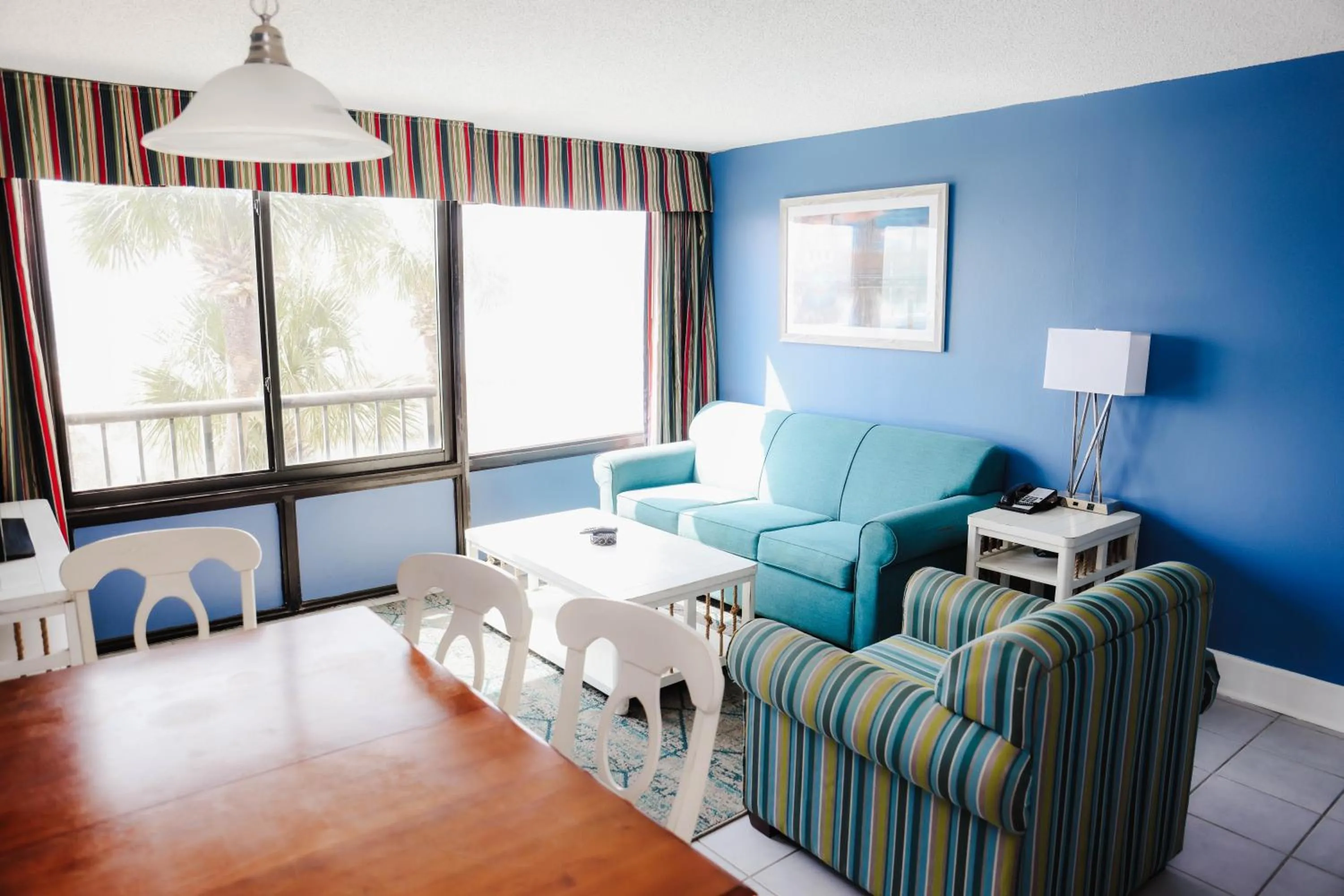 Living room in Ocean Club Resort Myrtle Beach a Ramada by Wyndham