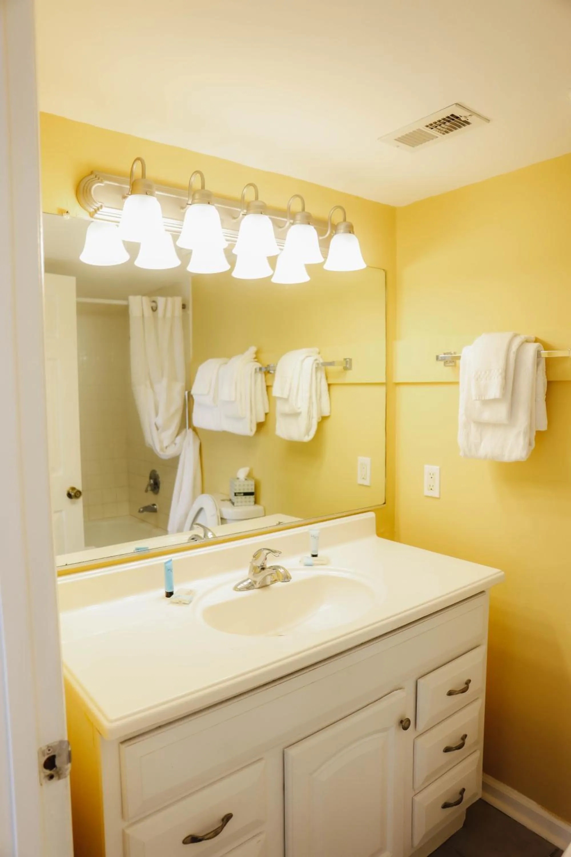 Bathroom in Ocean Club Resort Myrtle Beach a Ramada by Wyndham