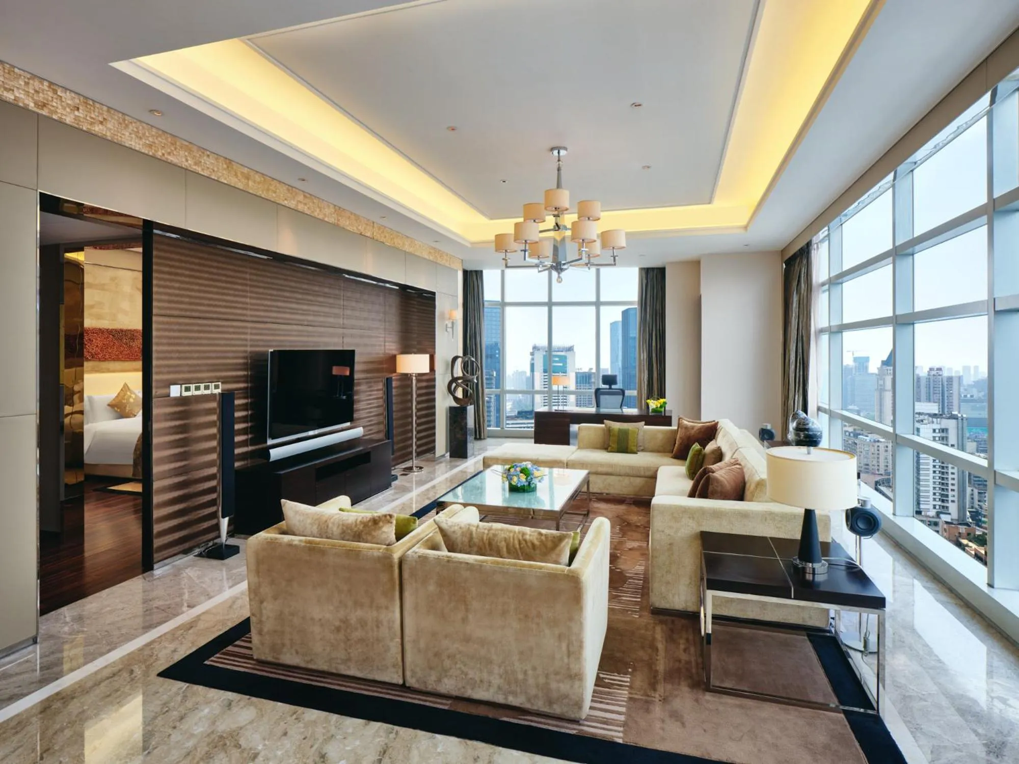 Living room in Grand ParcVue Hotel Residence Chengdu