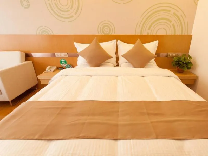 Bed in GreenTree Inn Shanxi Jinzhong South of Pingyao Ancient City Express Hotel