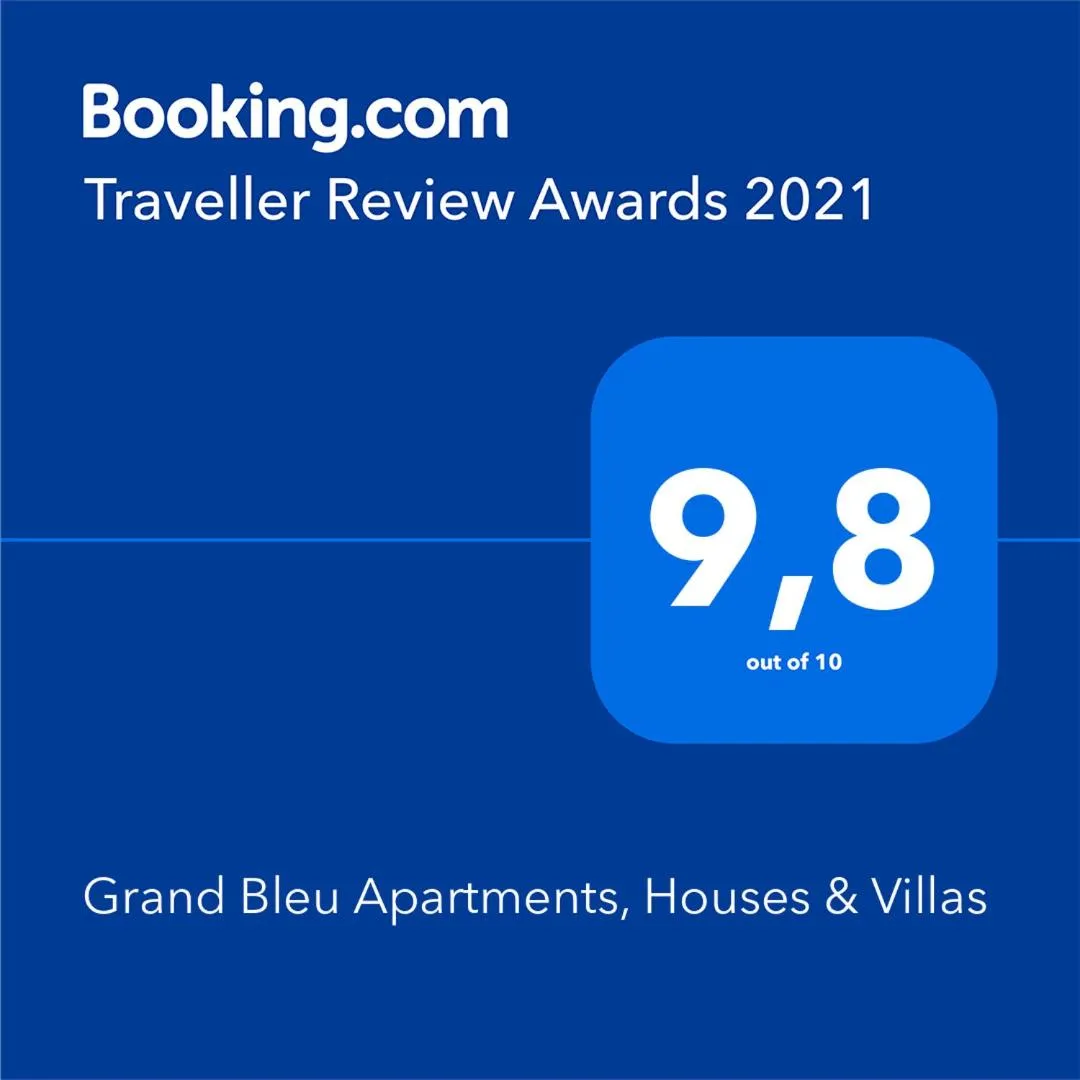 Certificate/Award in Grand Bleu Apartments & Villas