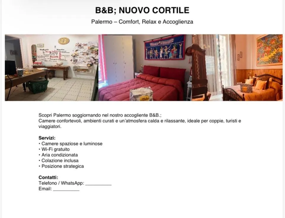 Bed in Nuovo Cortile Palermo Bed and Breakfast