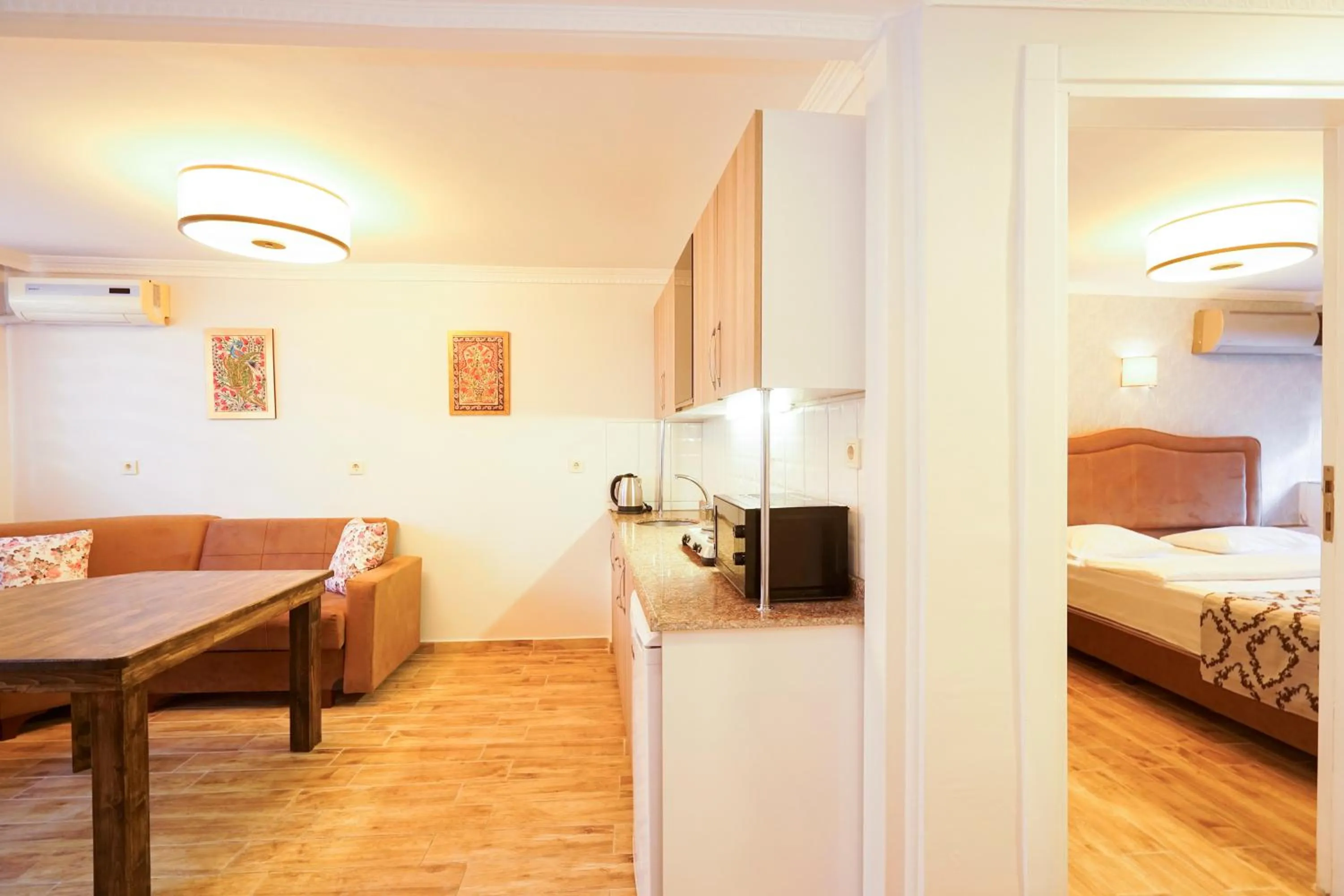 Kitchen or kitchenette, Bed in Authentic Apartments OldCity