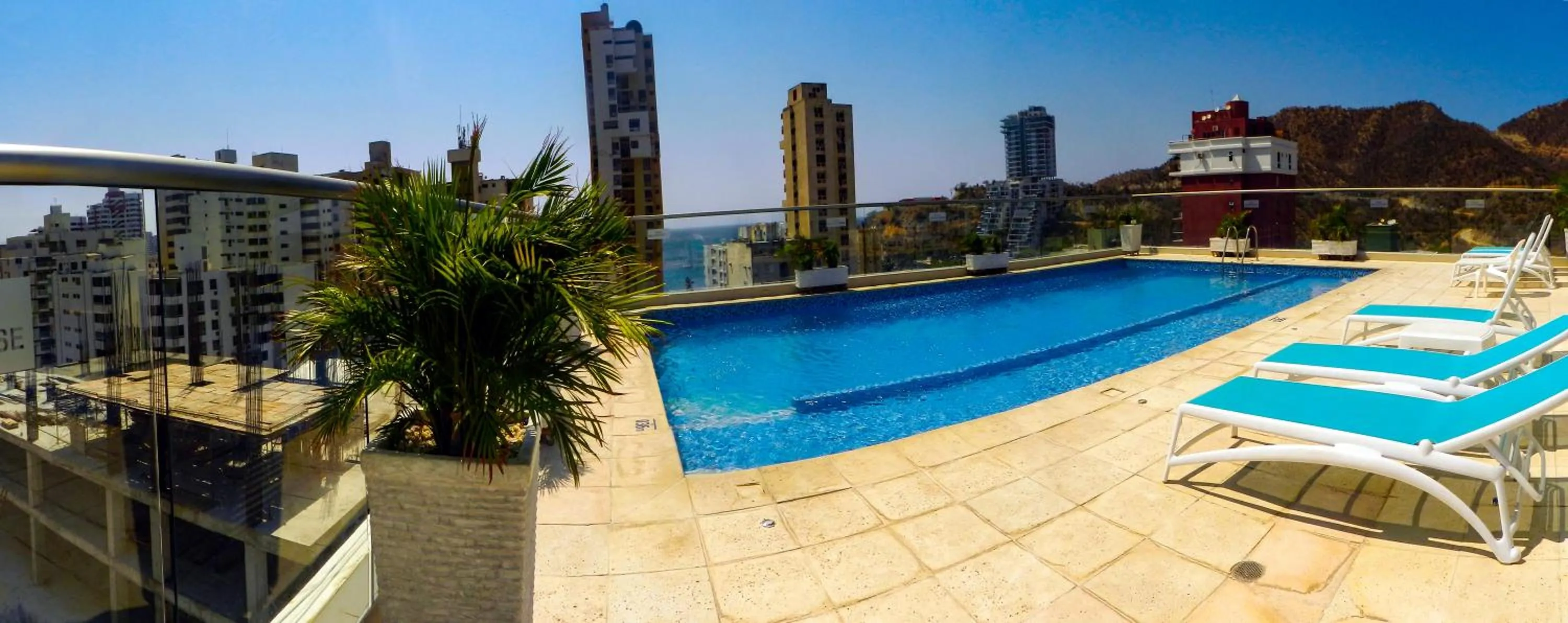 Pool view in Hotel Tayrona del Mar
