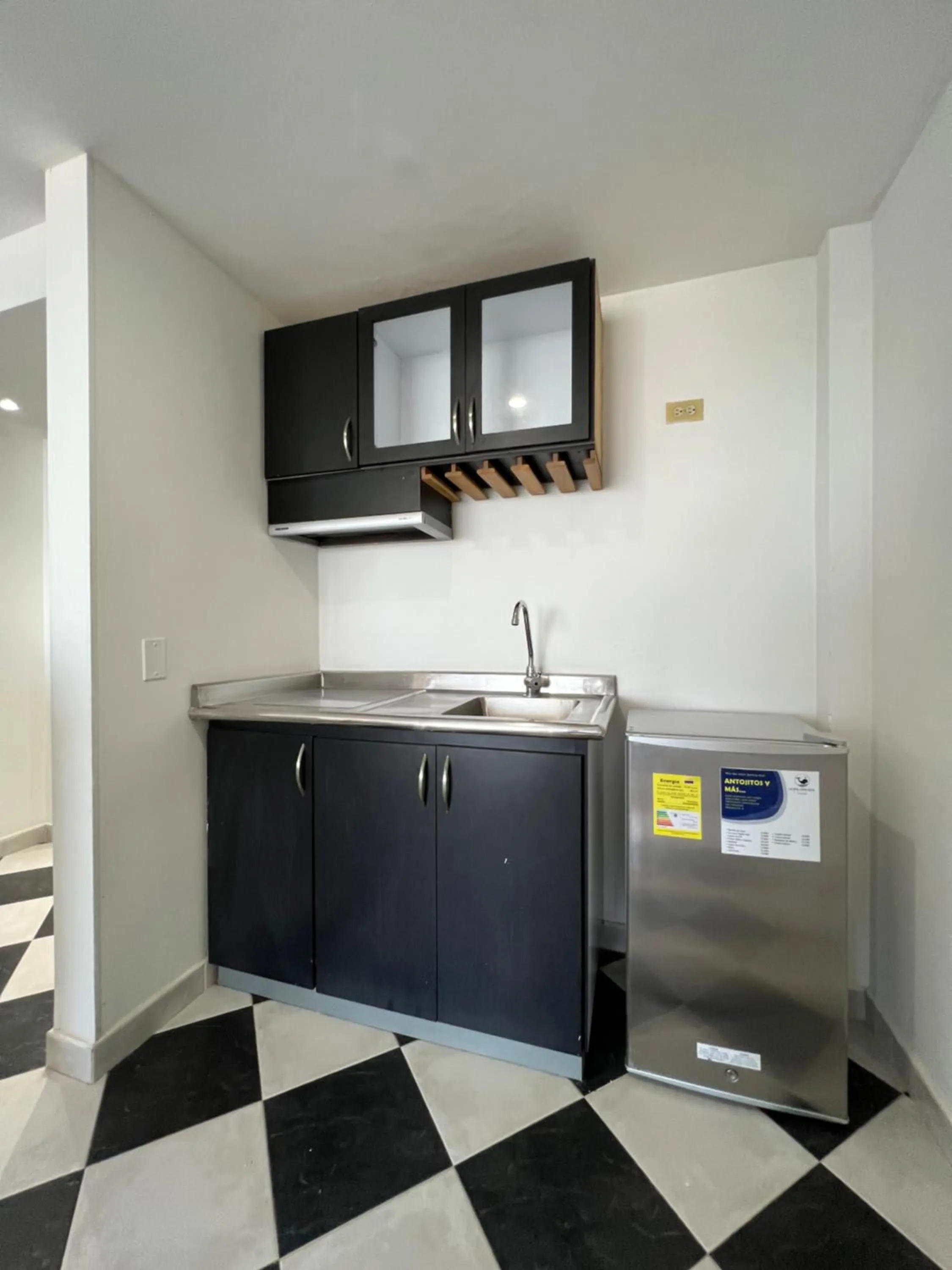 Kitchen or kitchenette in La Ballena Azul Hotel