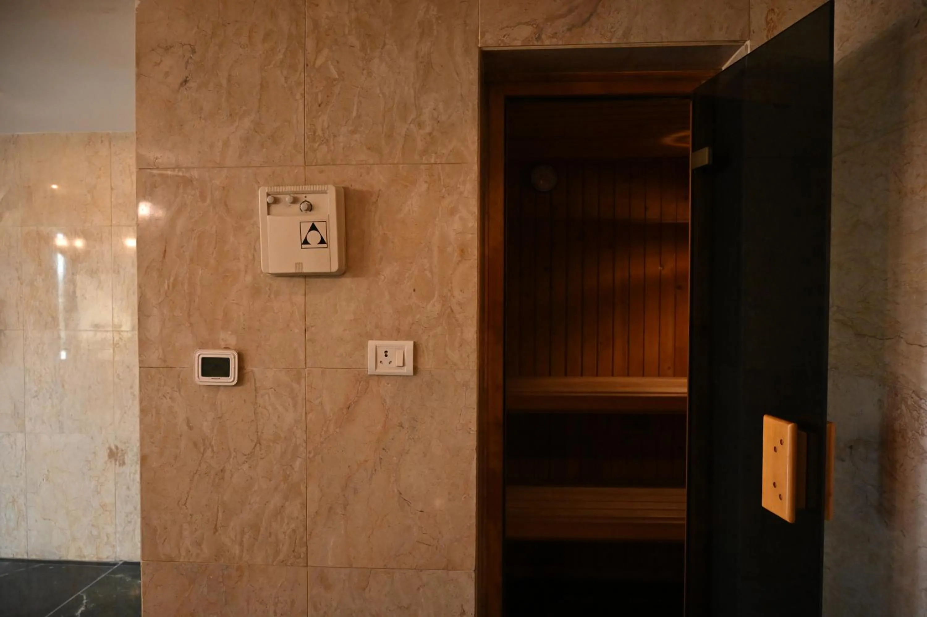 Steam room in The Grand New Delhi