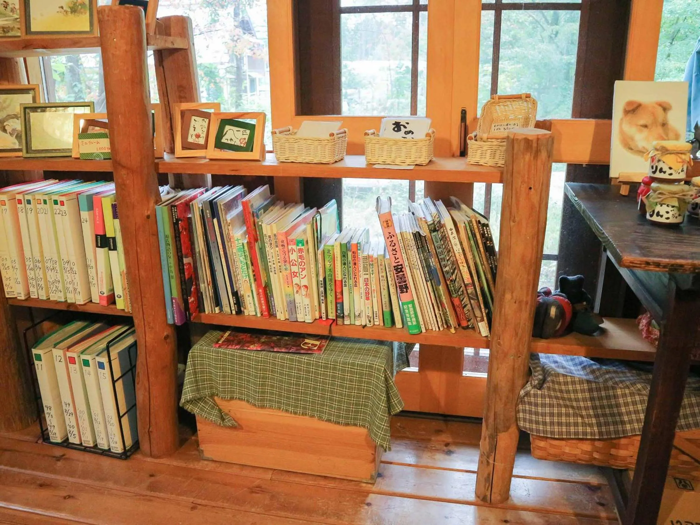 Library in Canadian Loghouse Inn AzuminoYujin