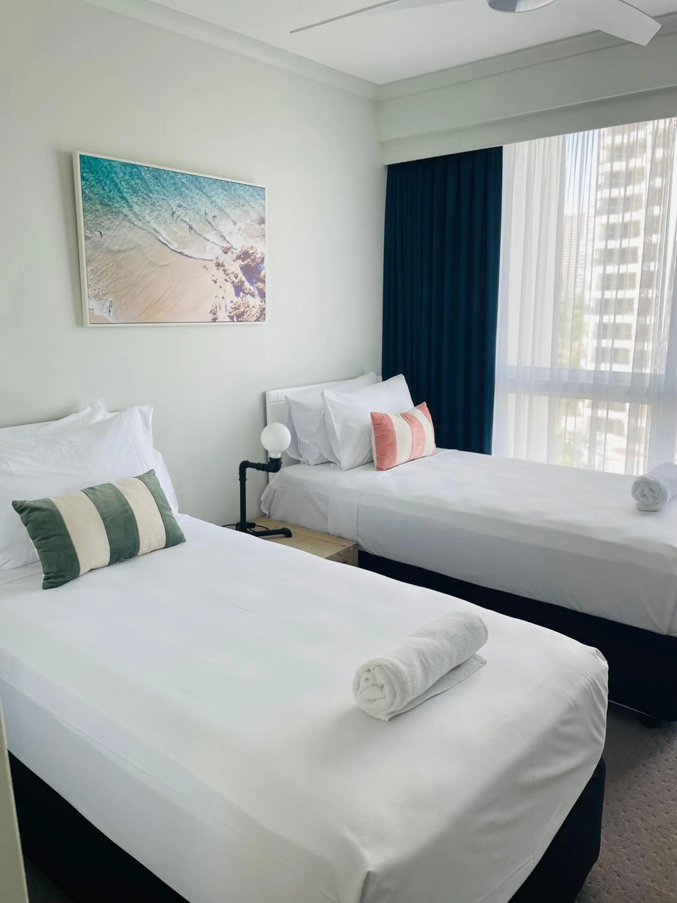 Bedroom, Bed in The Crest Apartments