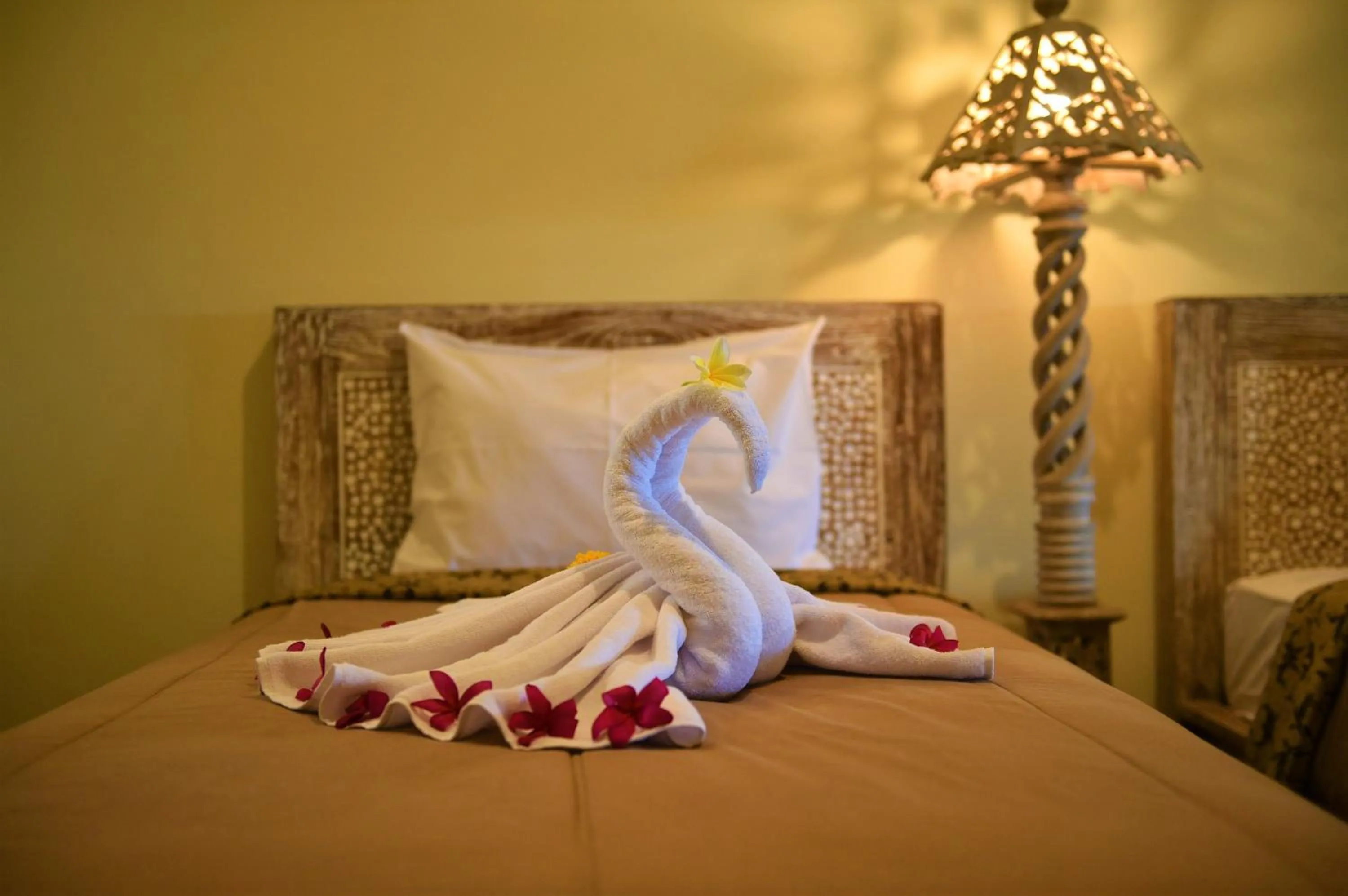 Bed in Uma Shanty Homestay