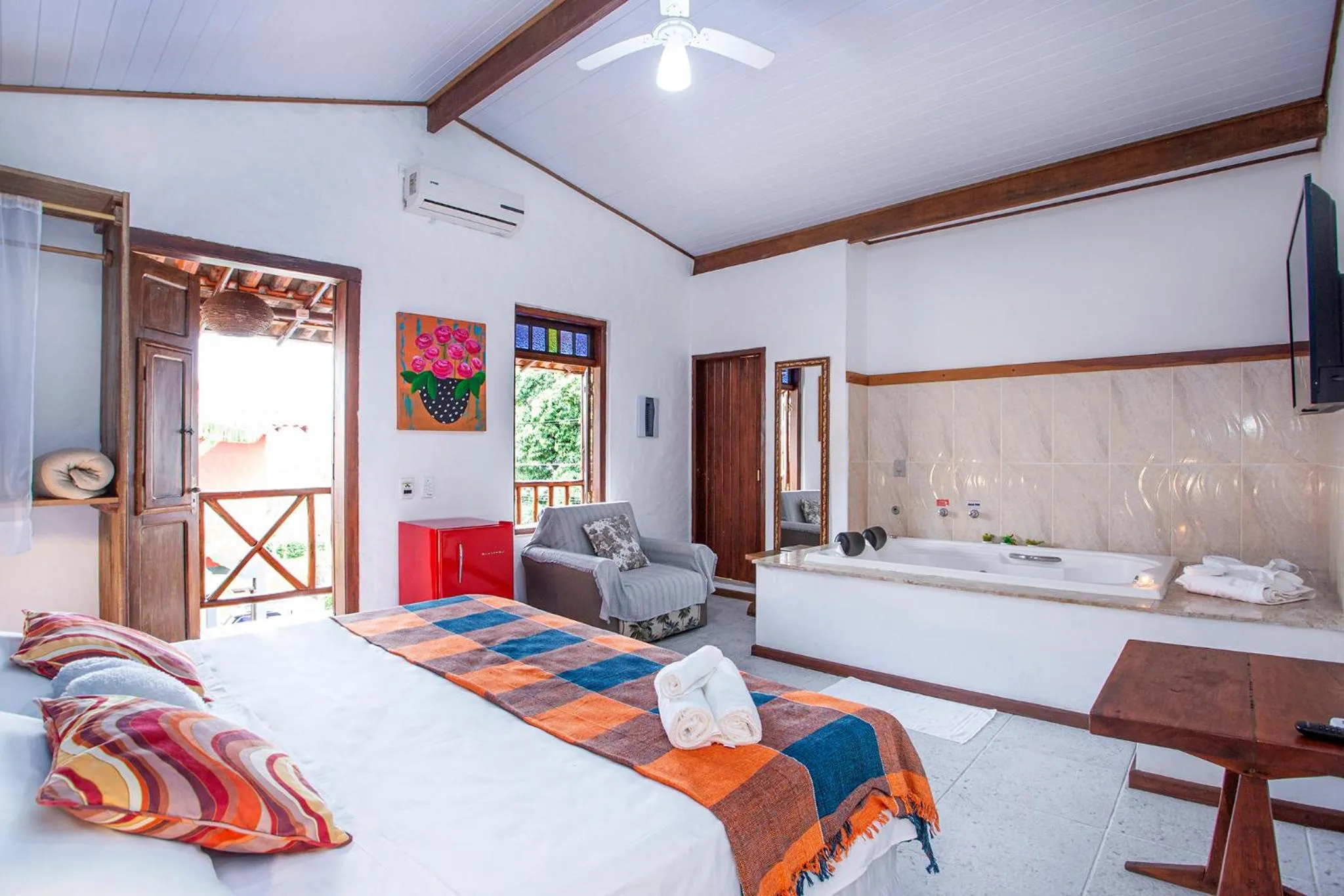 Bed in Pousada Recanto da Villa