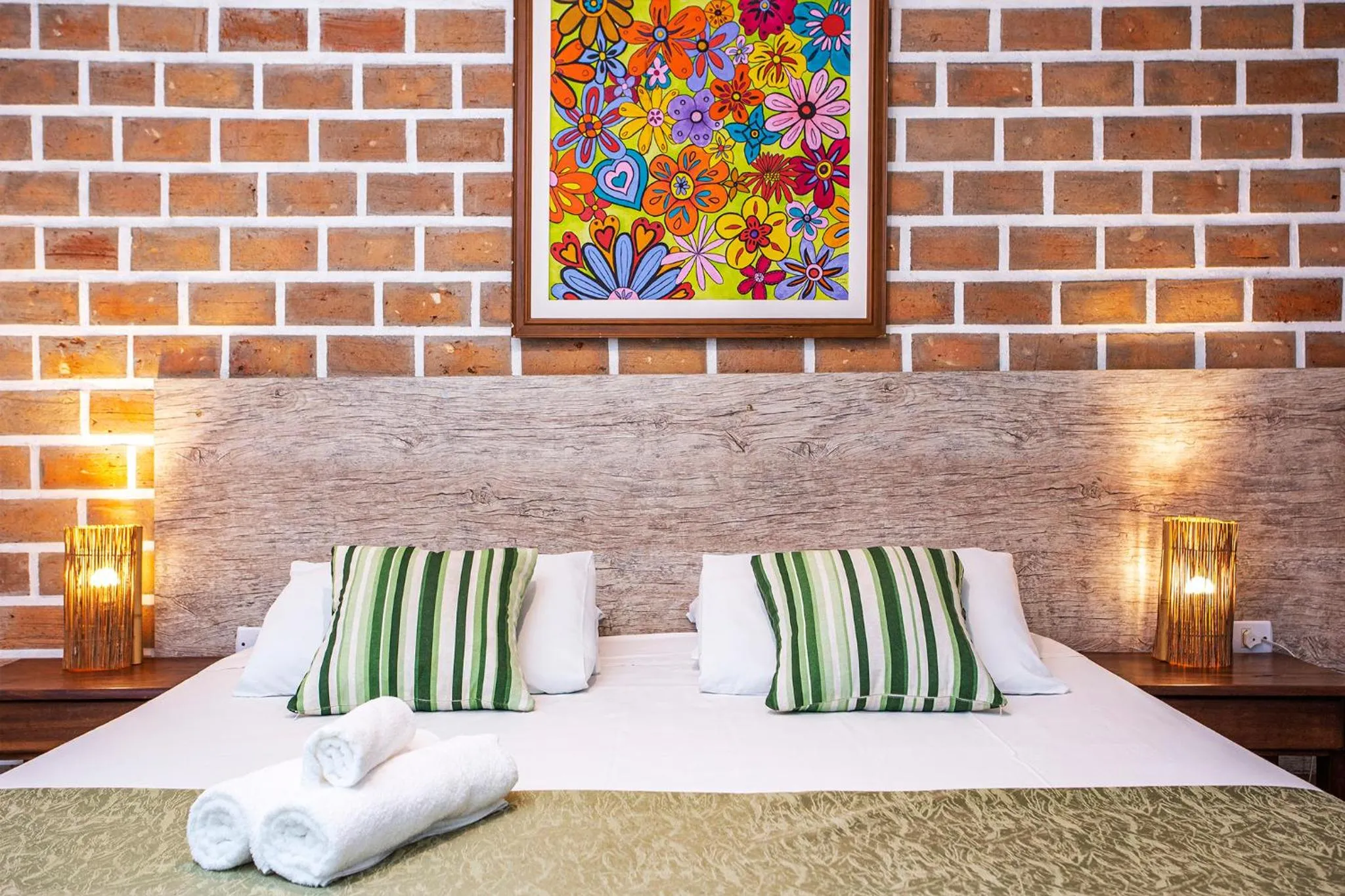 Bed in Pousada Recanto da Villa