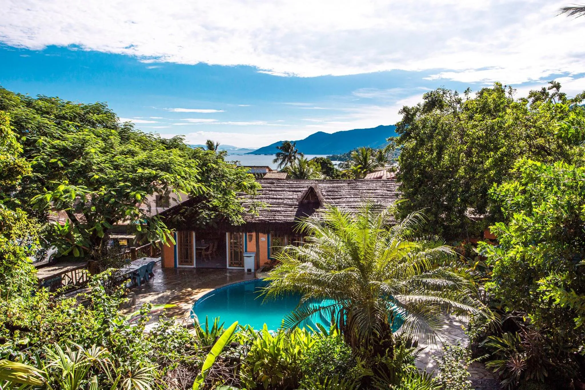 Garden view in Hotel Alemão Beach de Ilhabela