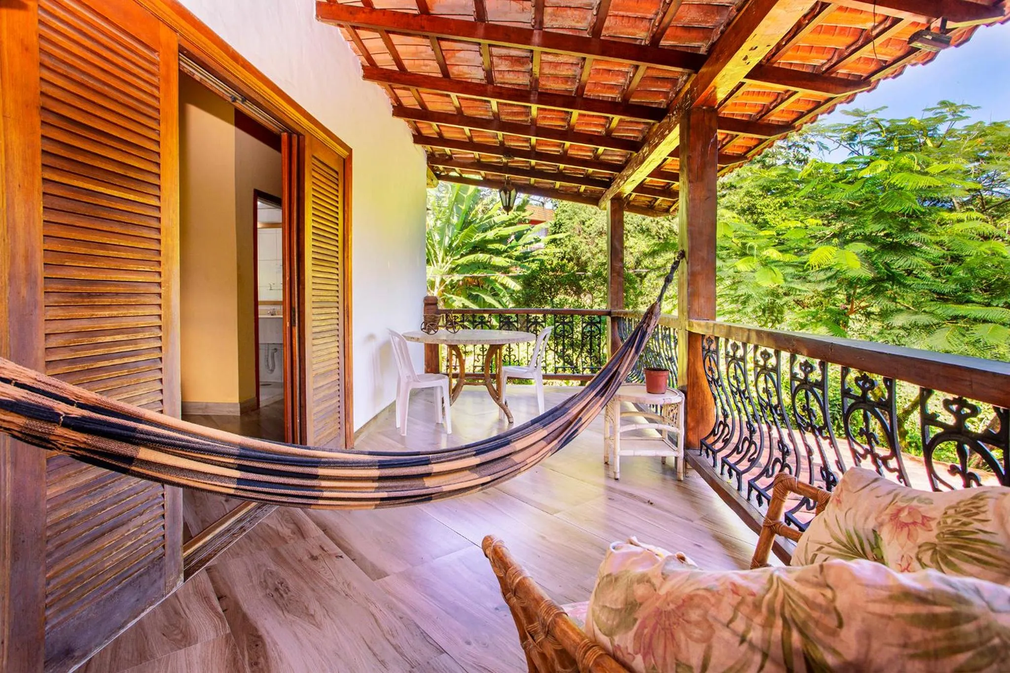 Balcony/Terrace in Hotel Alemão Beach de Ilhabela