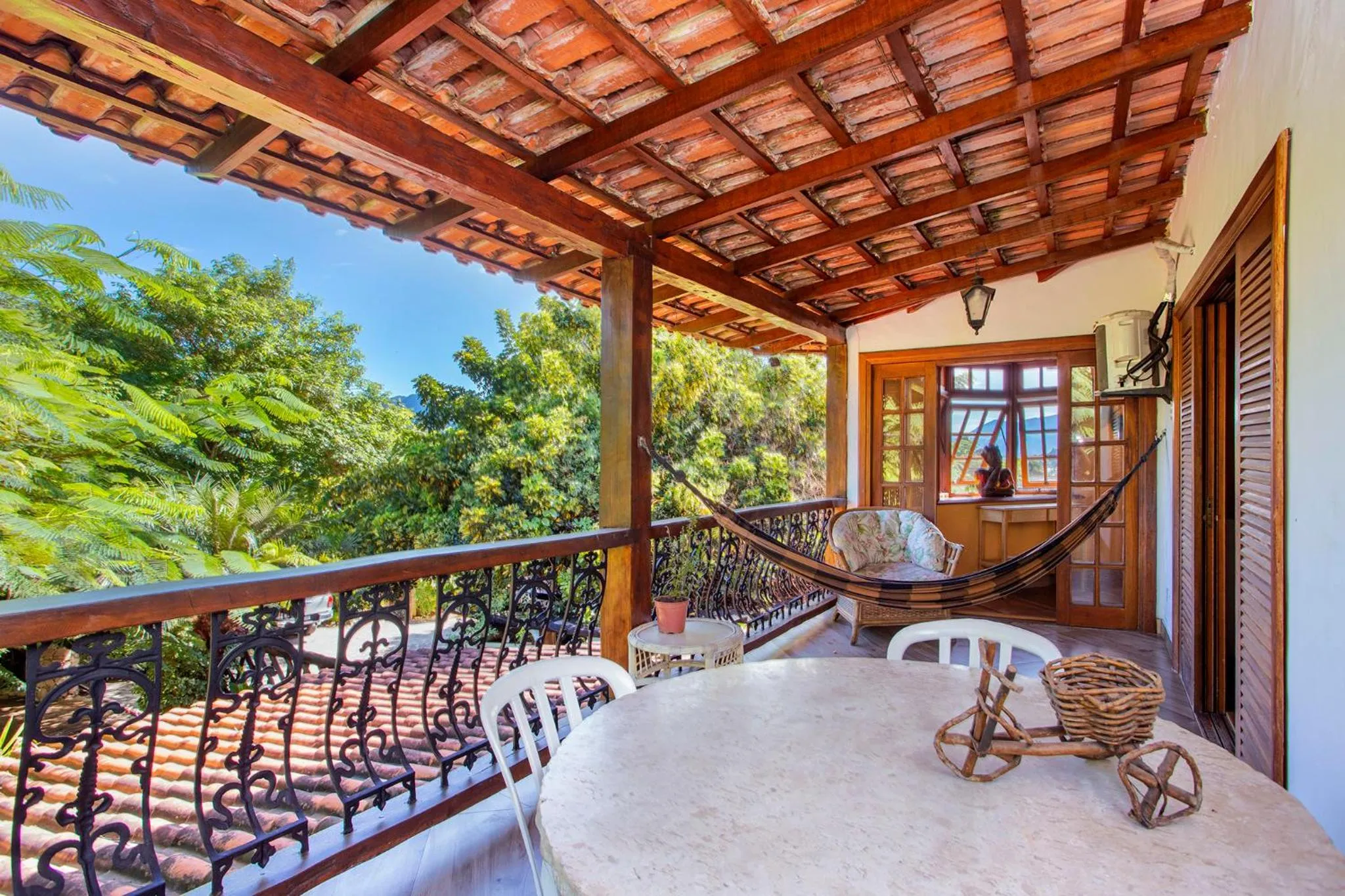 Balcony/Terrace in Hotel Alemão Beach de Ilhabela