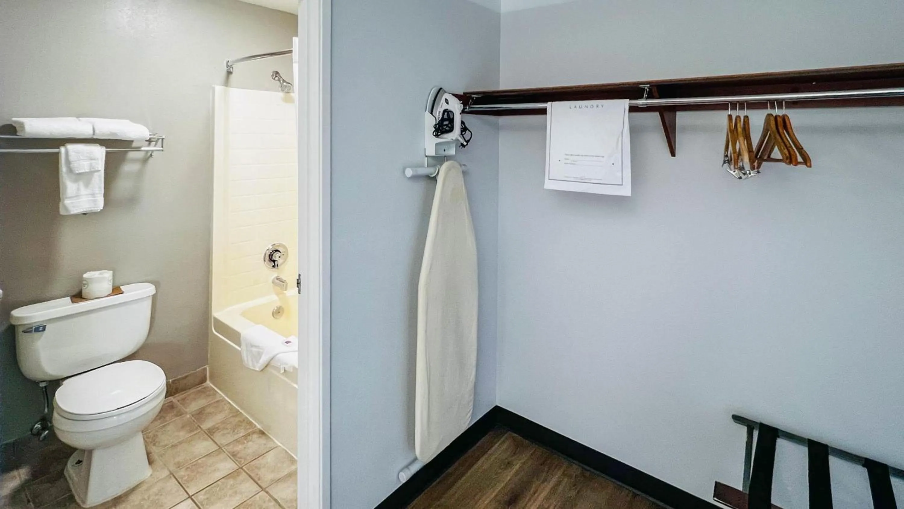 Bathroom in Studio 6 Suites Portland OR I-5 OHSU