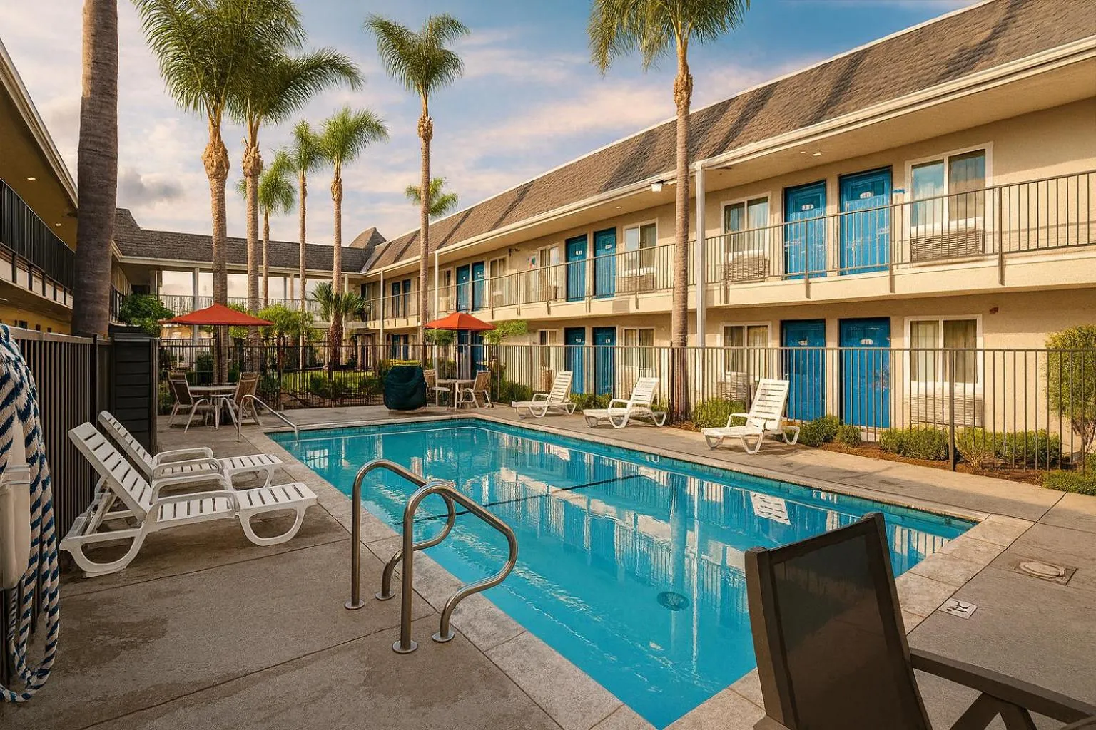 Swimming pool in Motel 6-Westminster, CA - North
