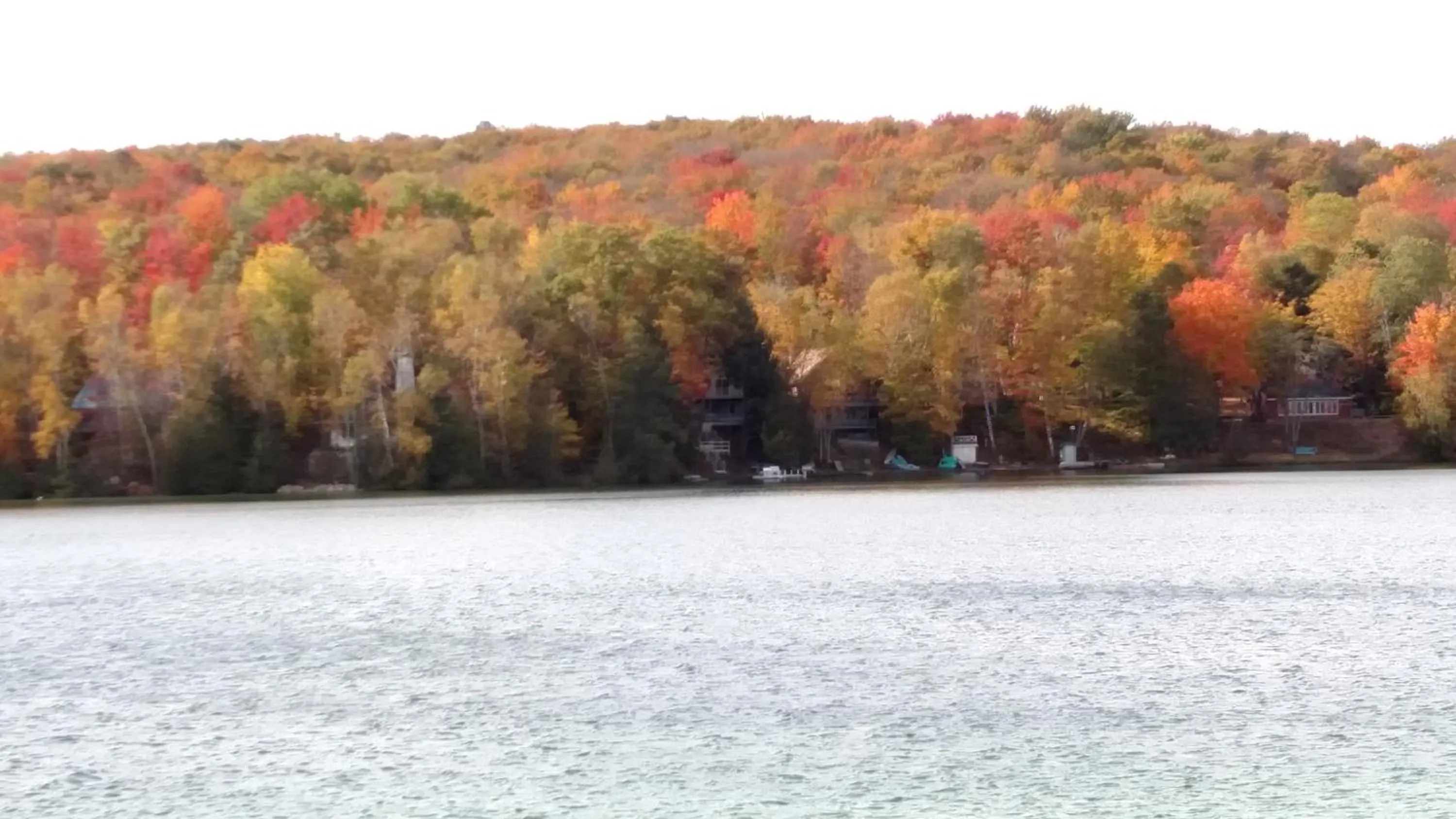Autumn in Log Cottage on Blue Lake
