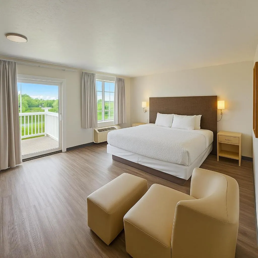 Bed in Clarion Inn Idaho Falls Riverfront