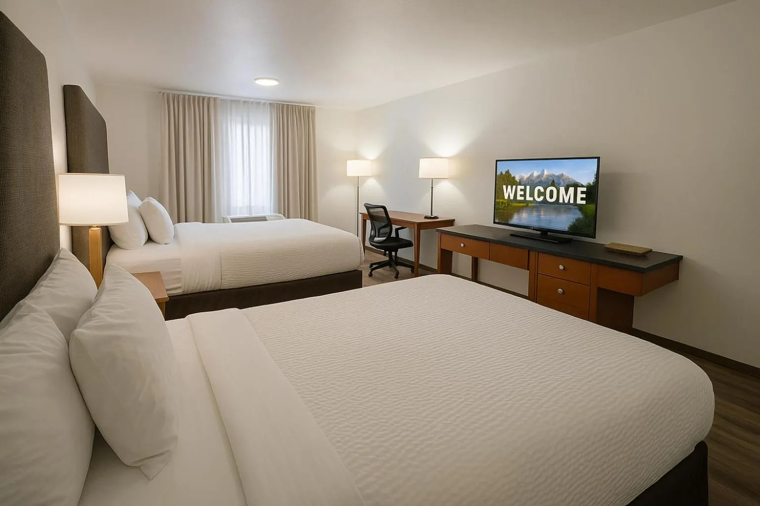 Bed in Clarion Inn Idaho Falls Riverfront