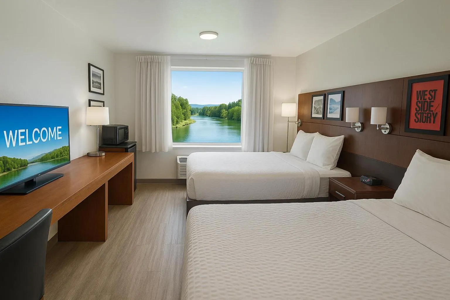 Photo of the whole room, Bed in Clarion Inn Idaho Falls Riverfront