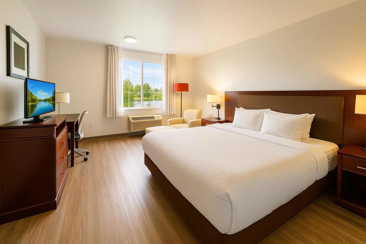 Bed in Clarion Inn Idaho Falls Riverfront