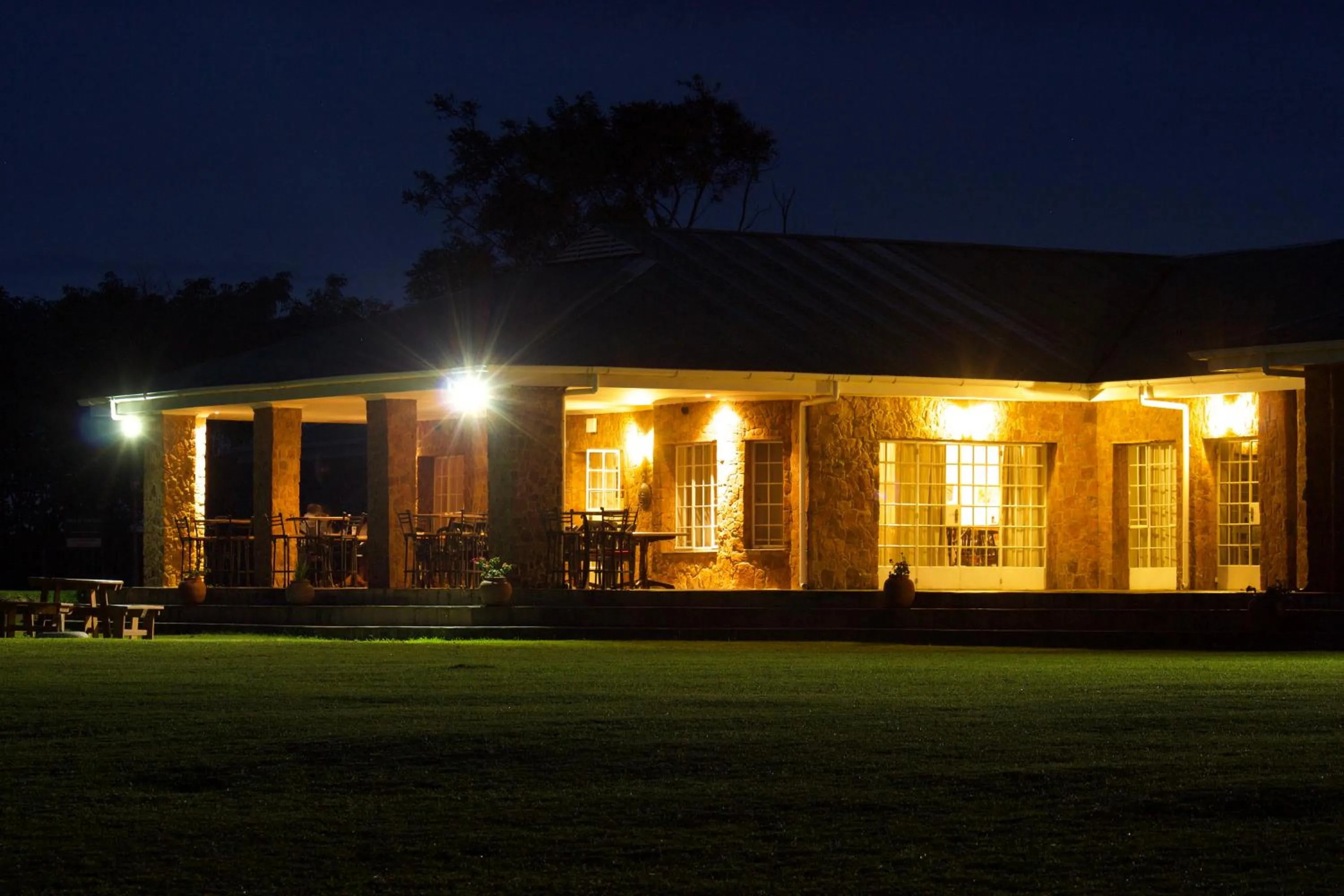 Patio in Game Haven Lodge