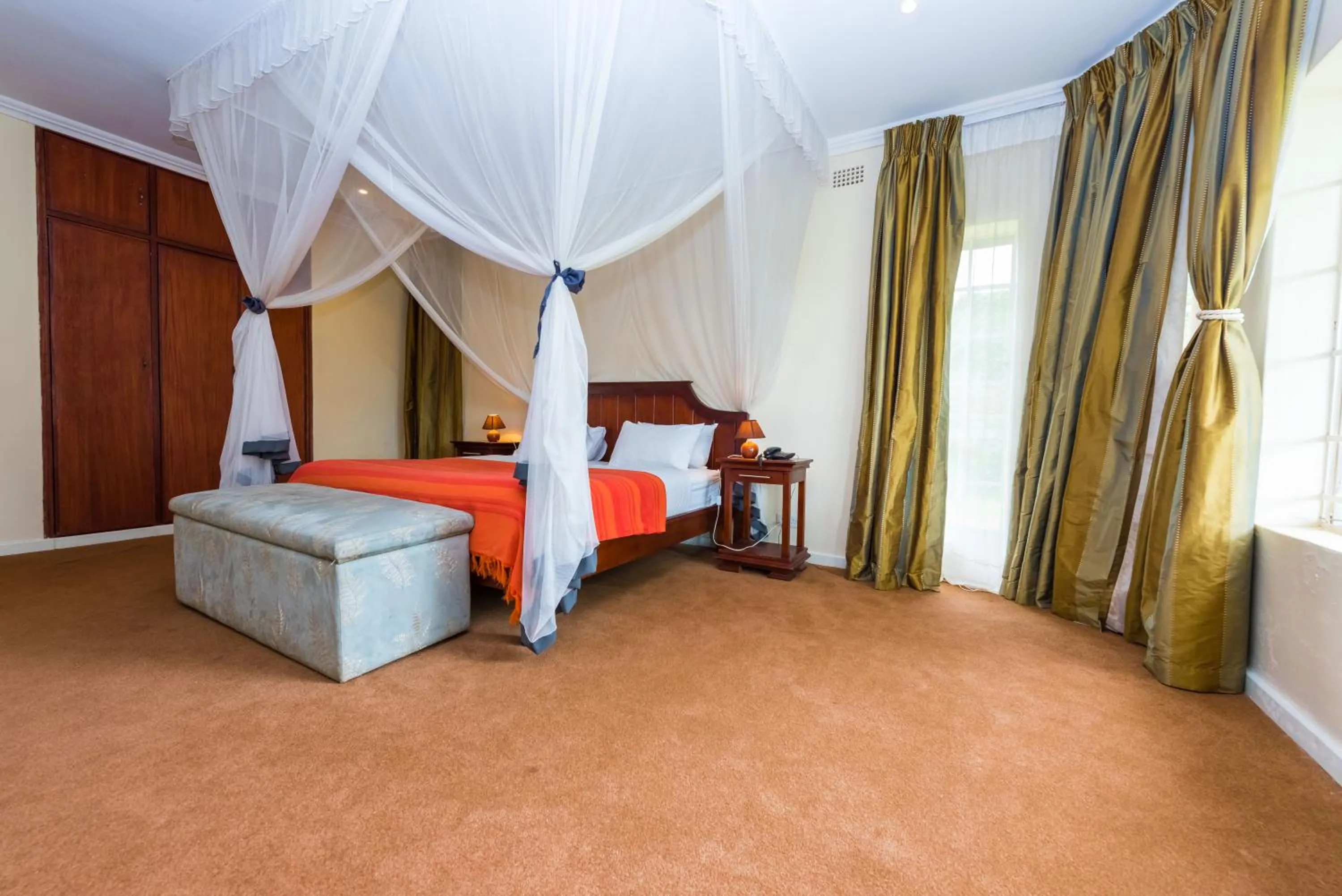 Bed in Game Haven Lodge