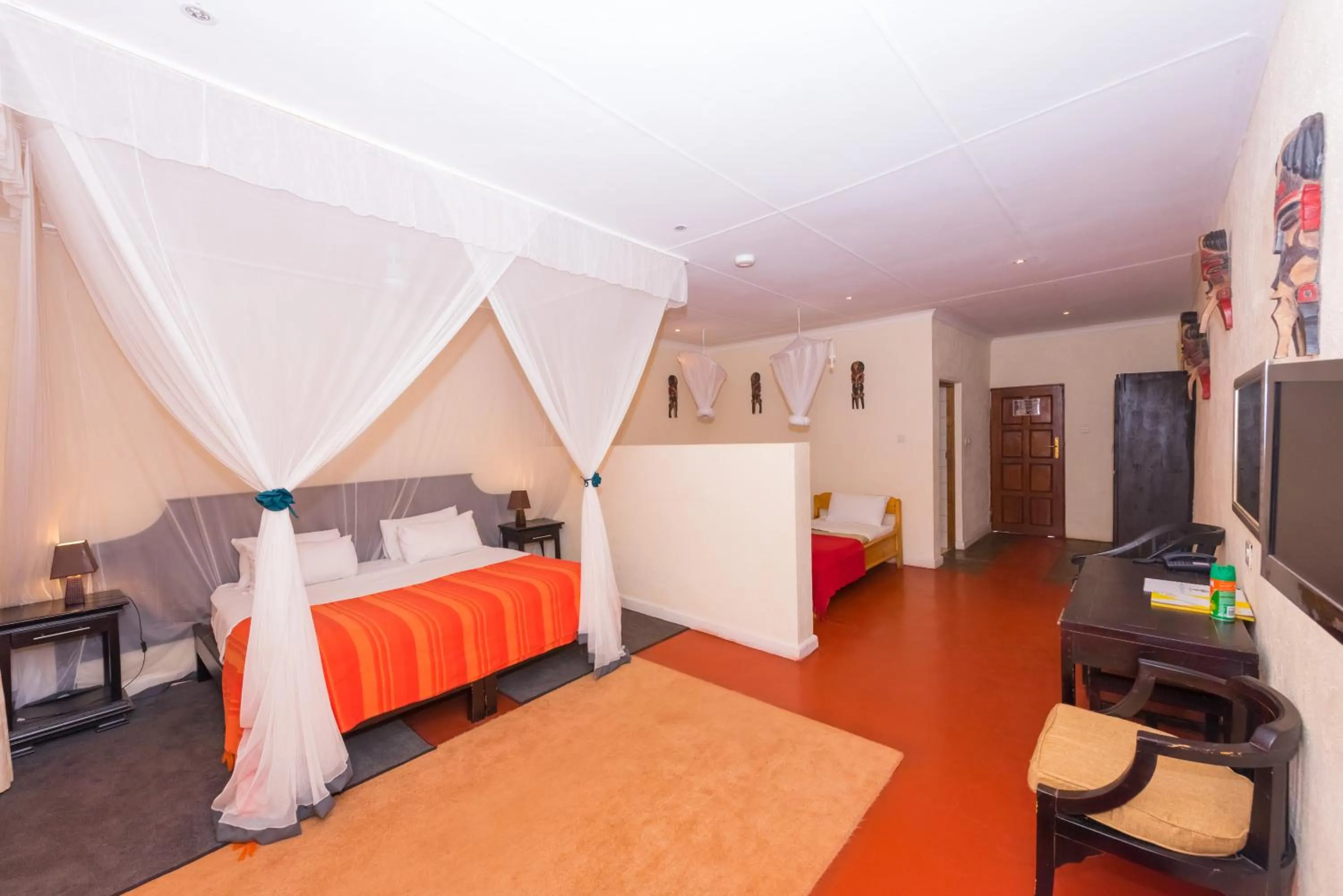 Bed in Game Haven Lodge