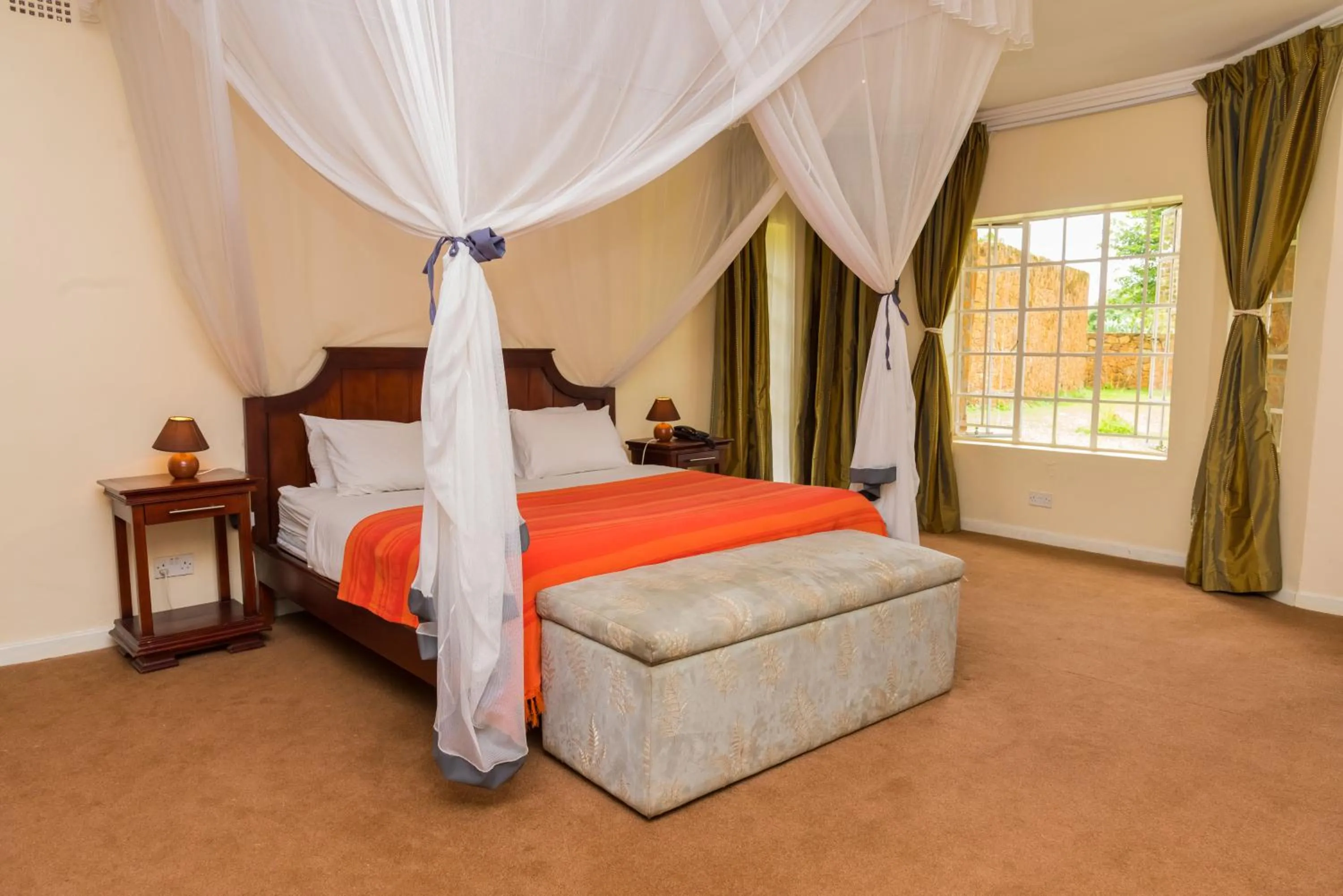 Bed in Game Haven Lodge