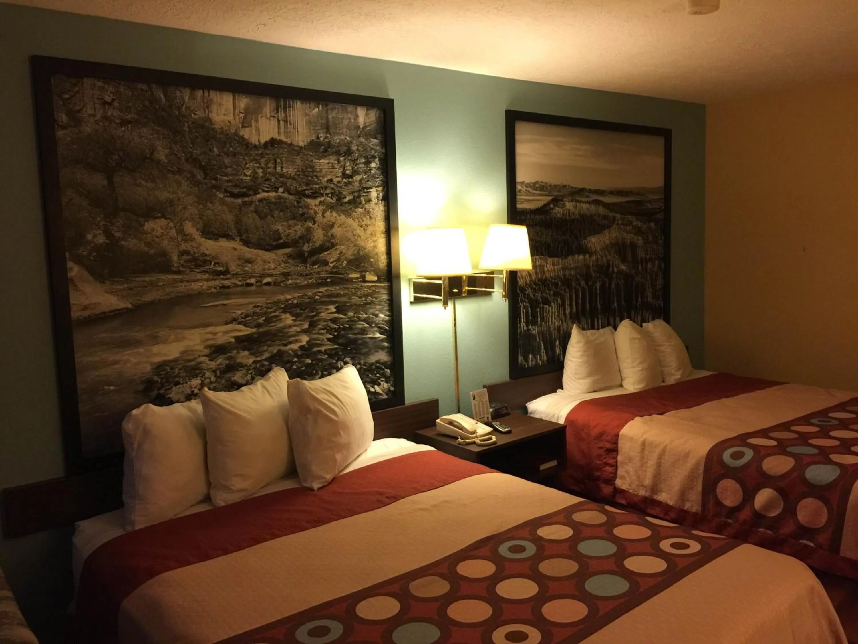 Decorative detail, Bed in Super 8 by Wyndham Cedar City