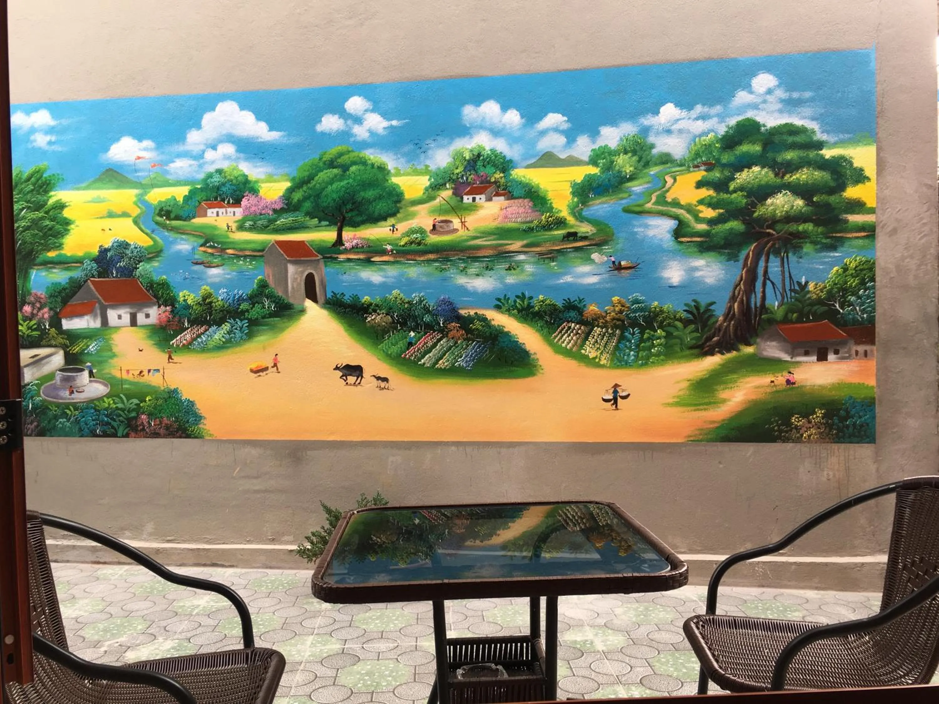 Decorative detail in Tam Coc Thanh Dat Homestay