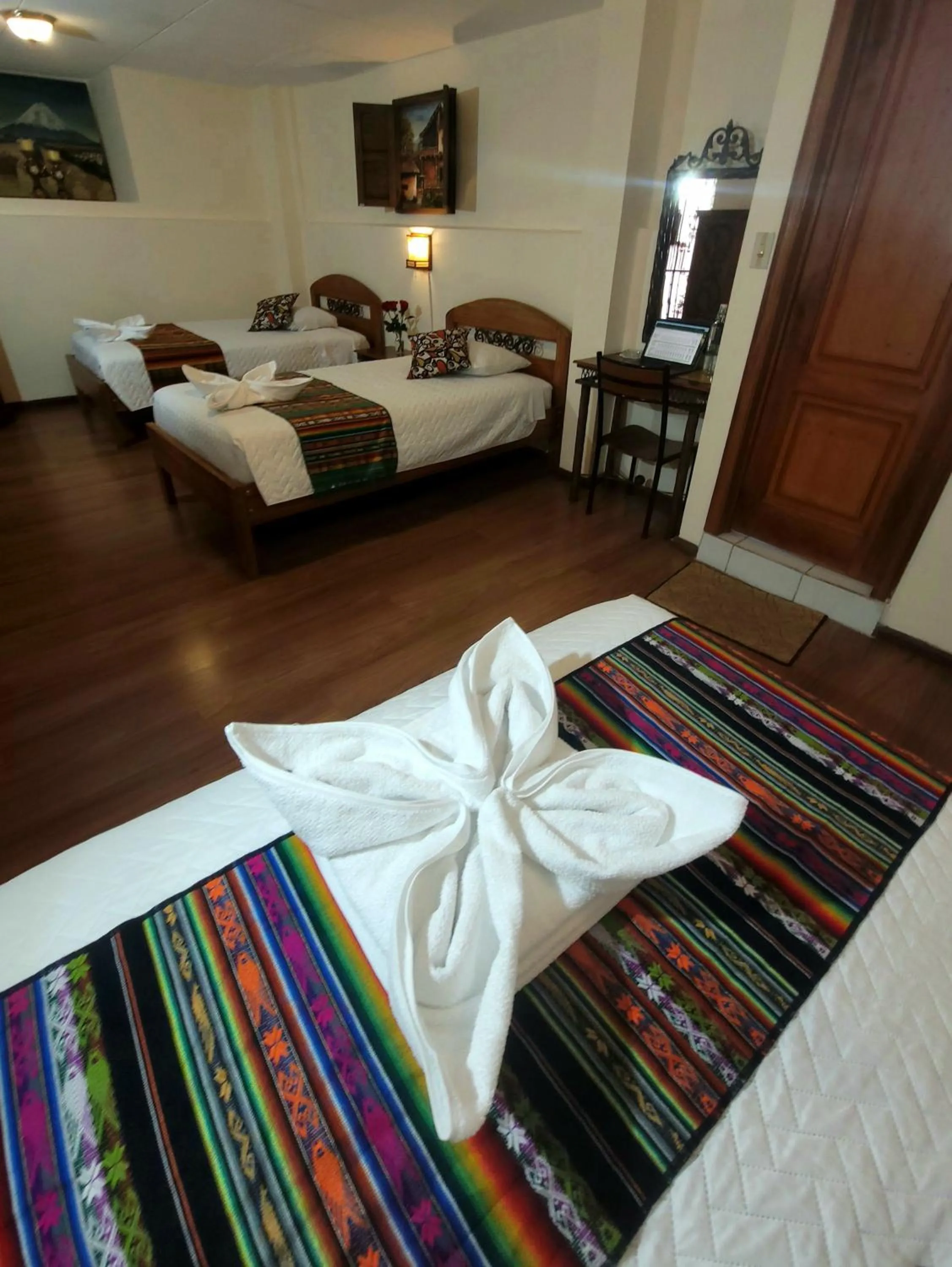 Bed in Mía Leticia B&B